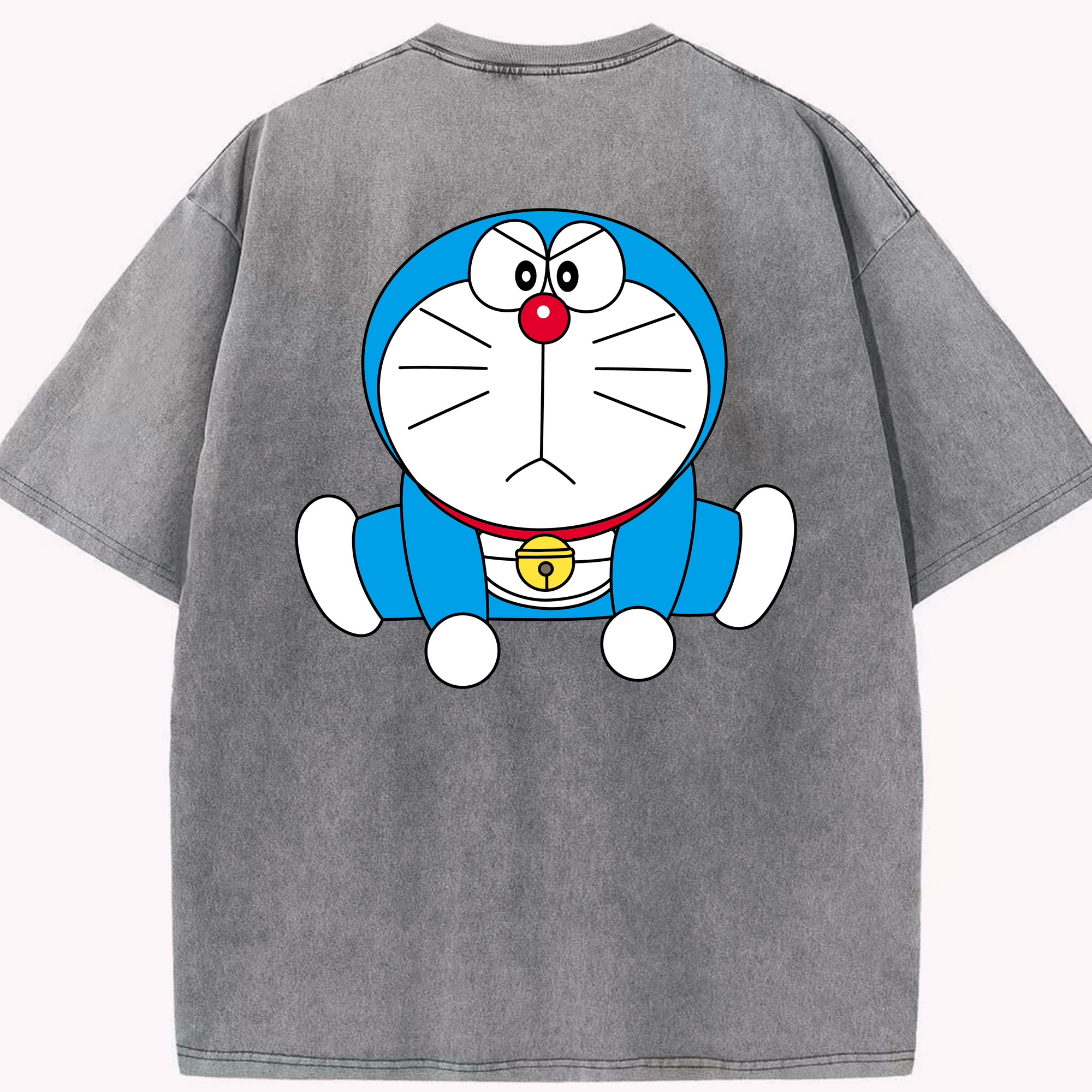 （画像用） ドラえもん Doraemon 綿100% ヴィンテージ風 半袖Tシャツ（背面プリント）