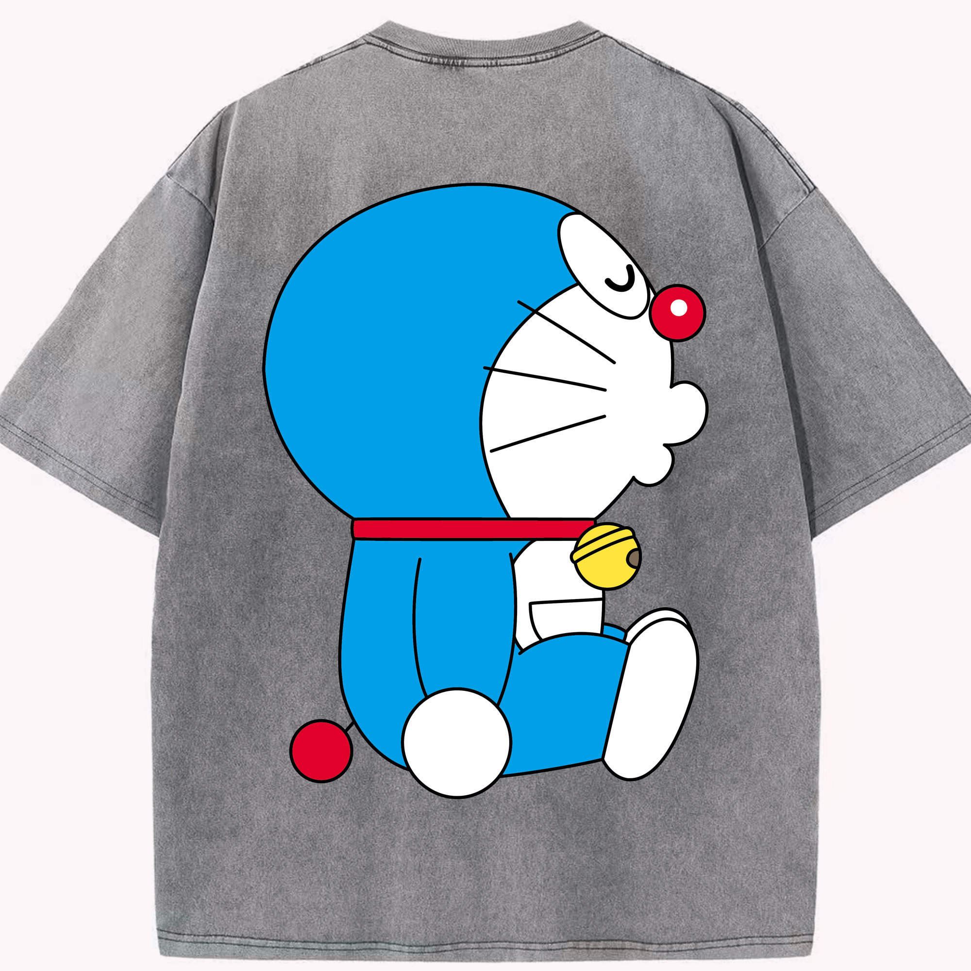 （画像用） ドラえもん Doraemon 綿100% ヴィンテージ風 半袖Tシャツ（背面プリント）