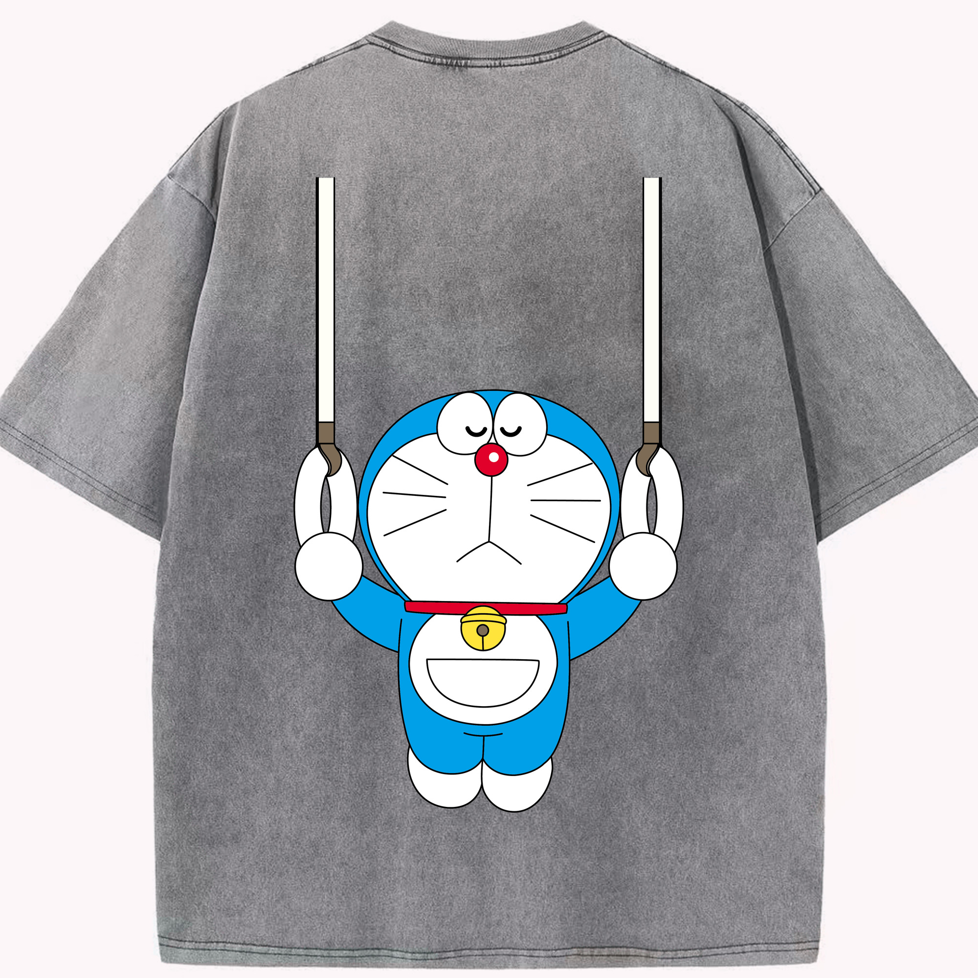 （画像用） ドラえもん Doraemon 綿100% ヴィンテージ風 半袖Tシャツ（背面プリント）