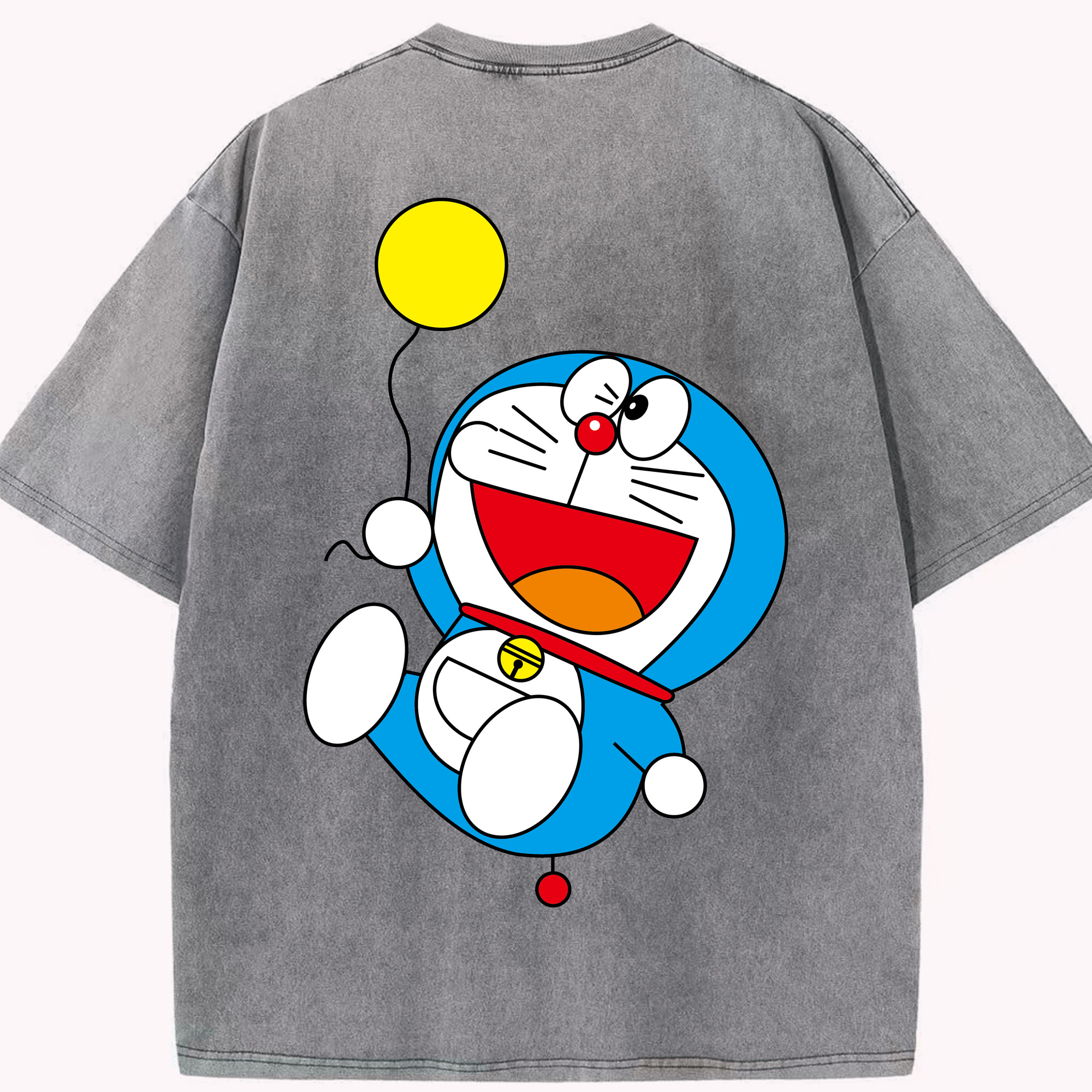 （画像用） ドラえもん Doraemon 綿100% ヴィンテージ風 半袖Tシャツ（背面プリント）