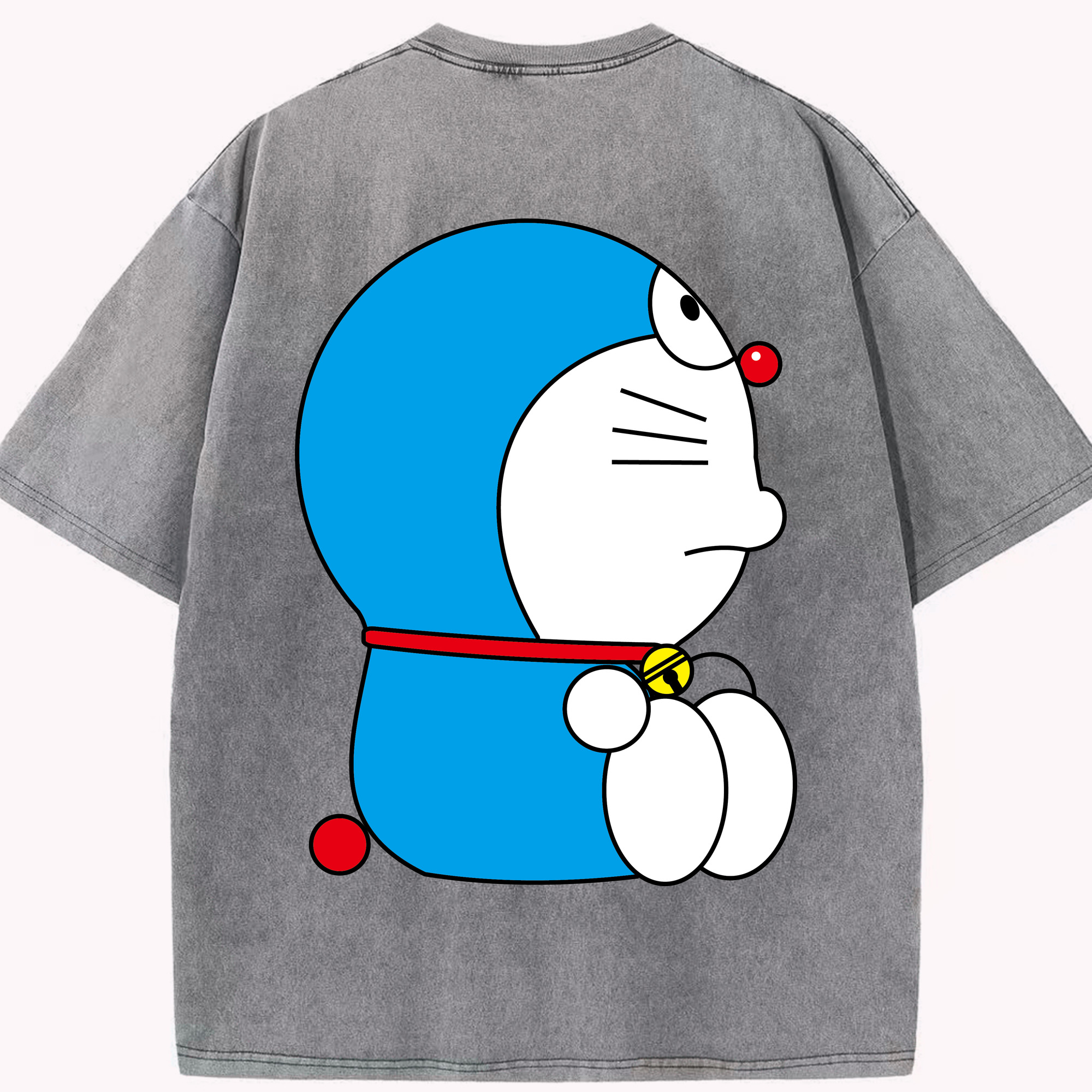 （画像用） ドラえもん Doraemon 綿100% ヴィンテージ風 半袖Tシャツ（背面プリント）