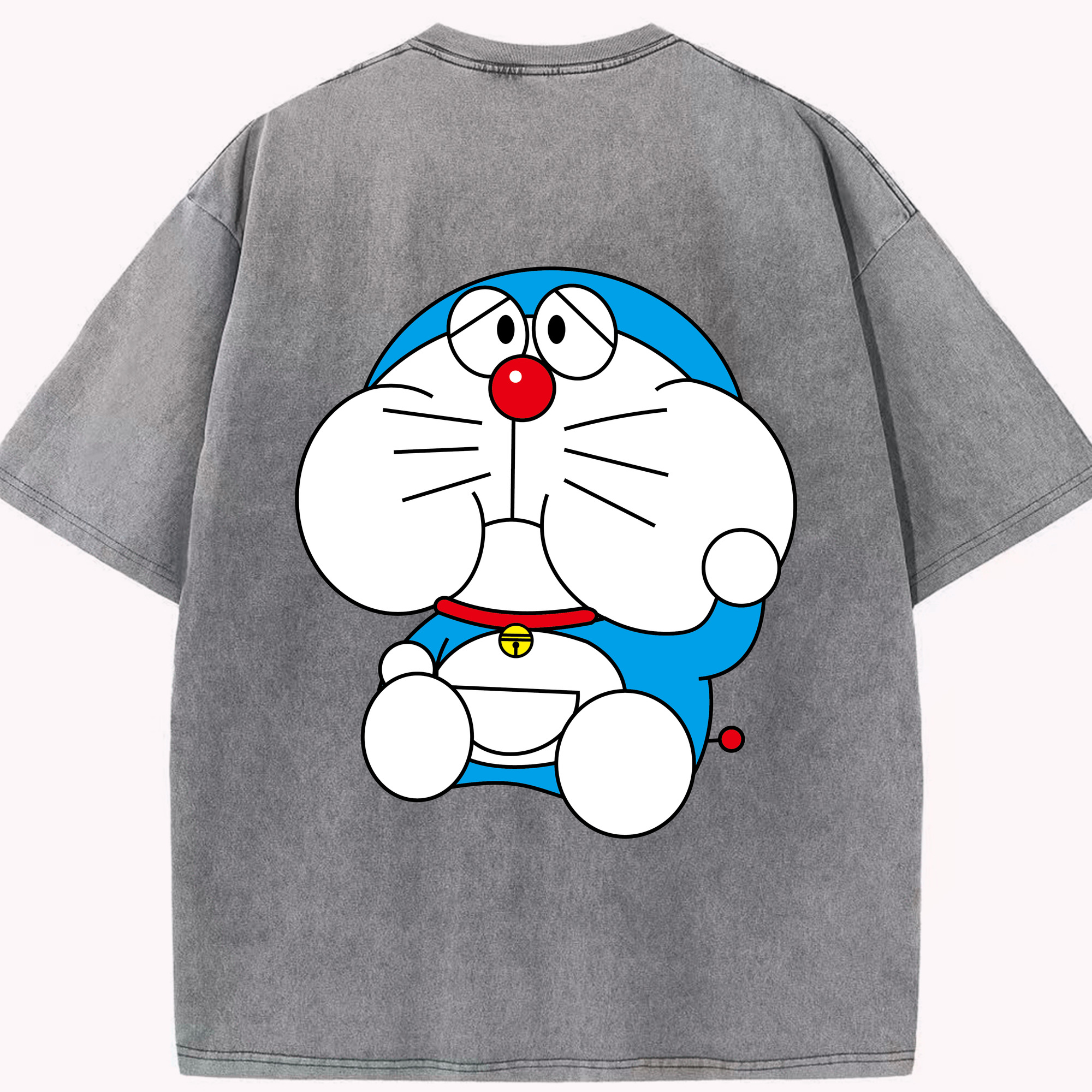 （画像用） ドラえもん Doraemon 綿100% ヴィンテージ風 半袖Tシャツ（背面プリント）