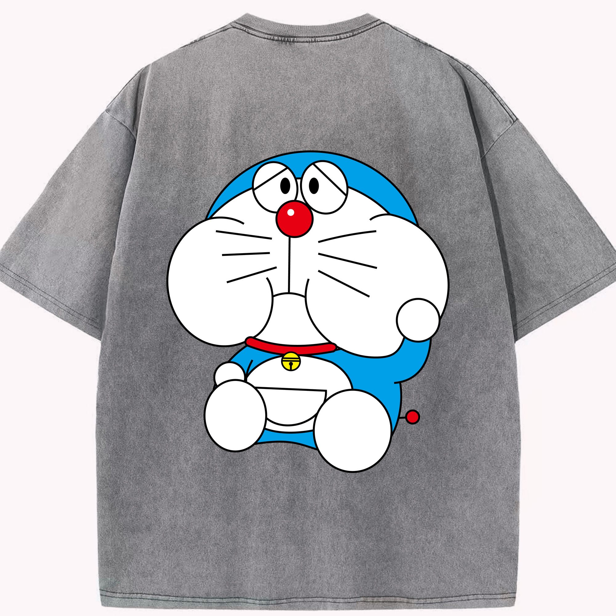 （画像用） ドラえもん Doraemon 綿100% ヴィンテージ風 半袖Tシャツ（背面プリント）