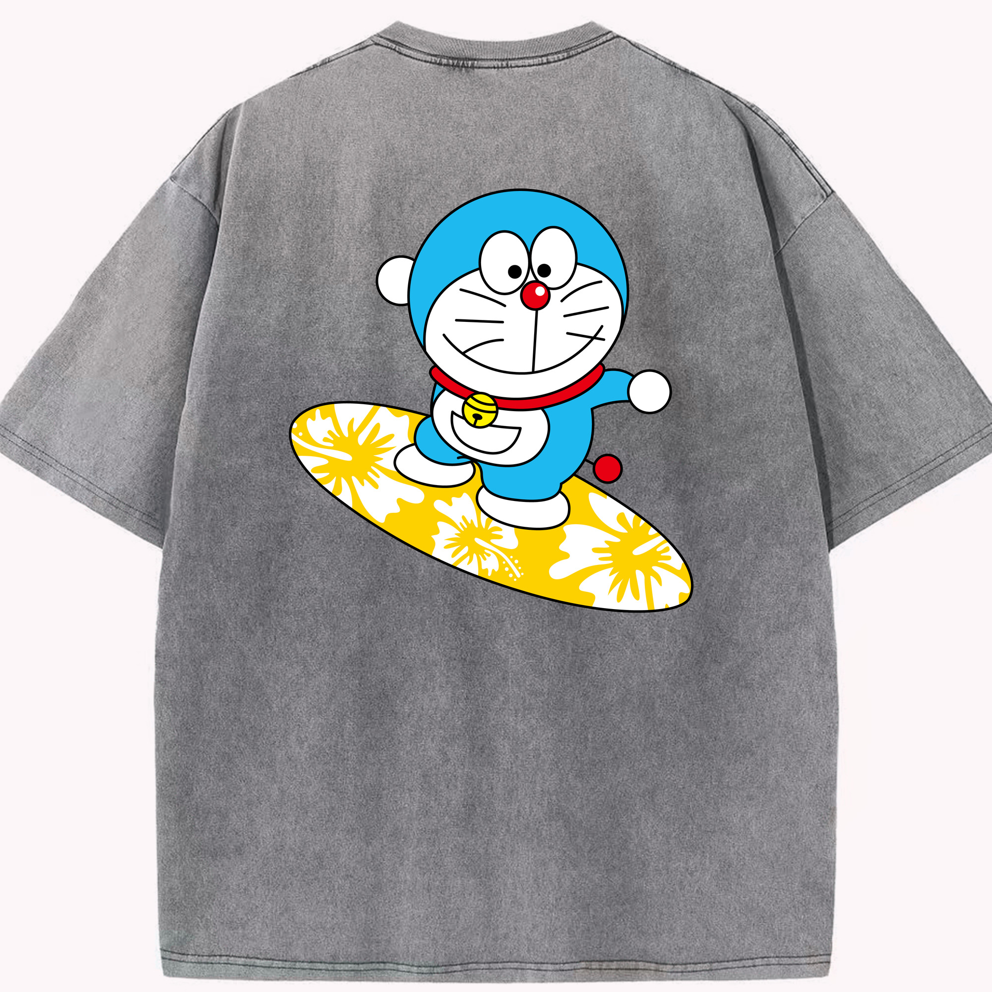 （画像用） ドラえもん Doraemon 綿100% ヴィンテージ風 半袖Tシャツ（背面プリント）