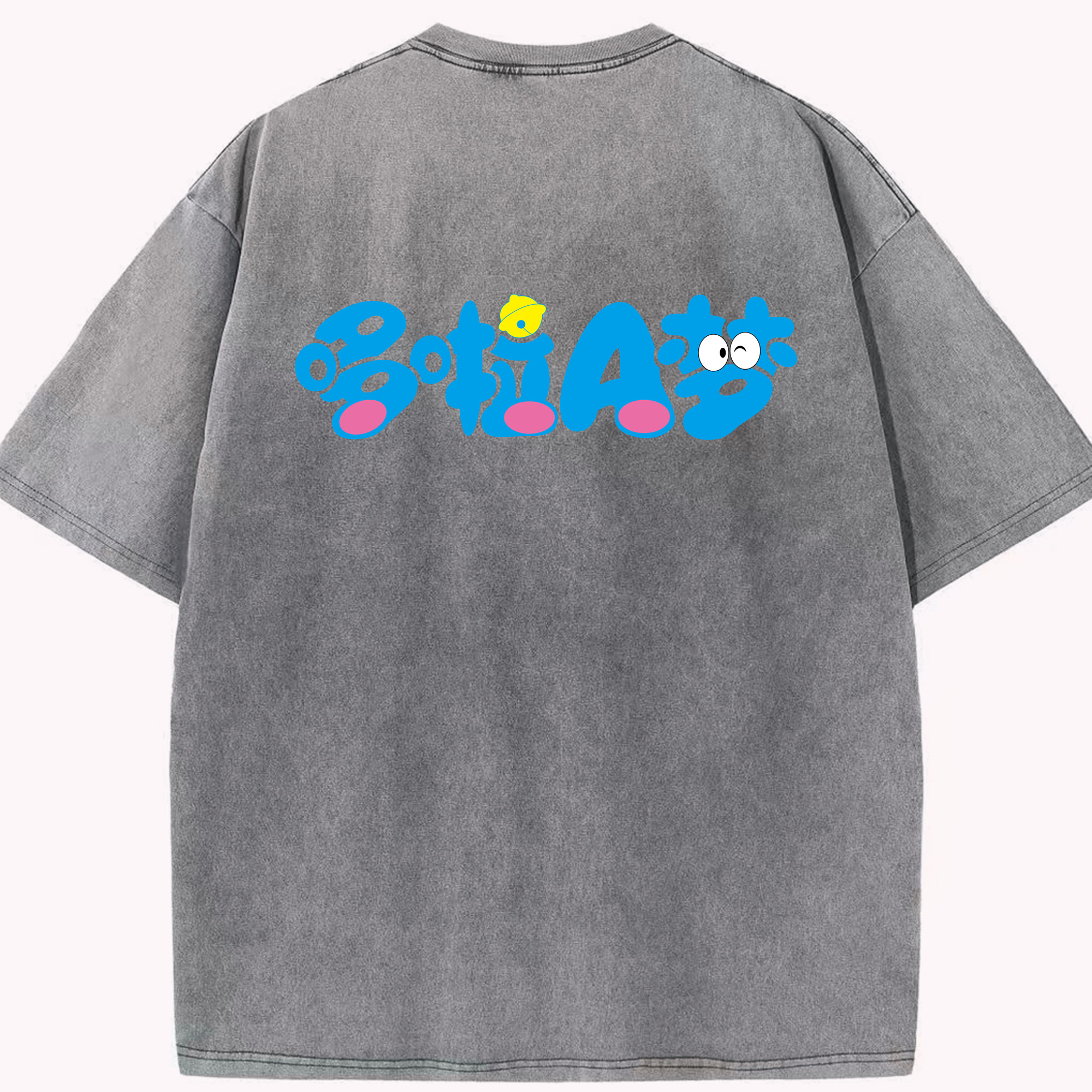 （画像用） ドラえもん Doraemon 綿100% ヴィンテージ風 半袖Tシャツ（背面プリント）