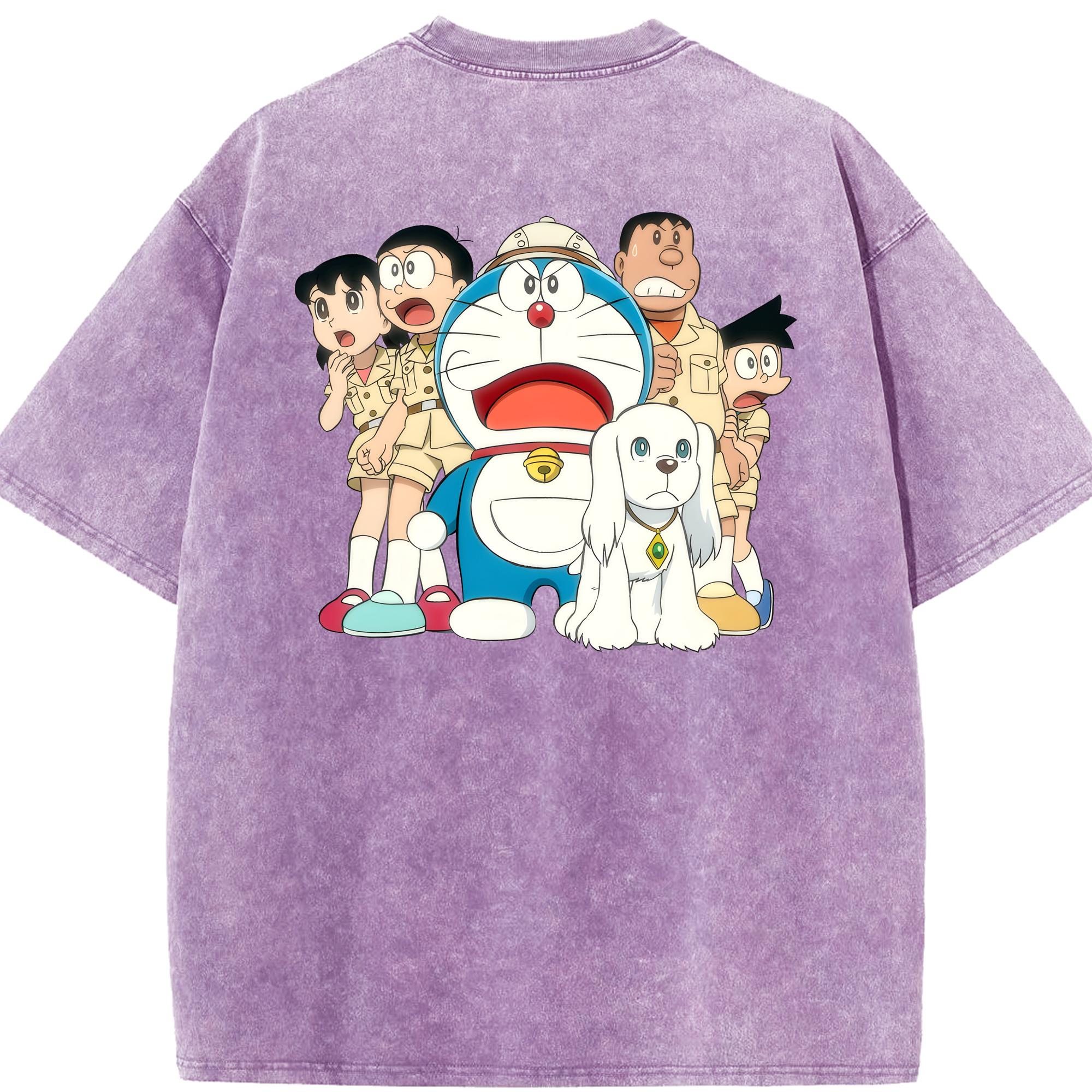 （画像用） ドラえもん Doraemon 綿100% ヴィンテージ風 半袖Tシャツ（背面プリント）