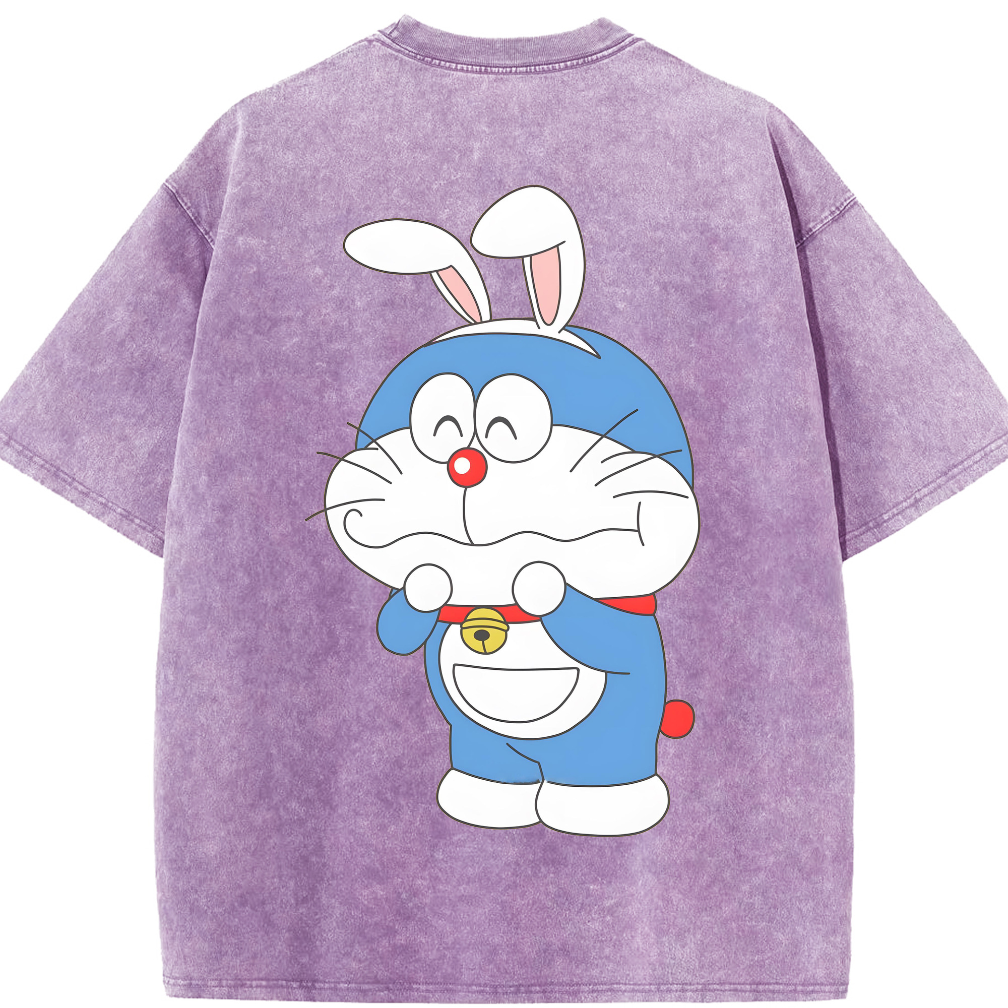 （画像用） ドラえもん Doraemon 綿100% ヴィンテージ風 半袖Tシャツ（背面プリント）