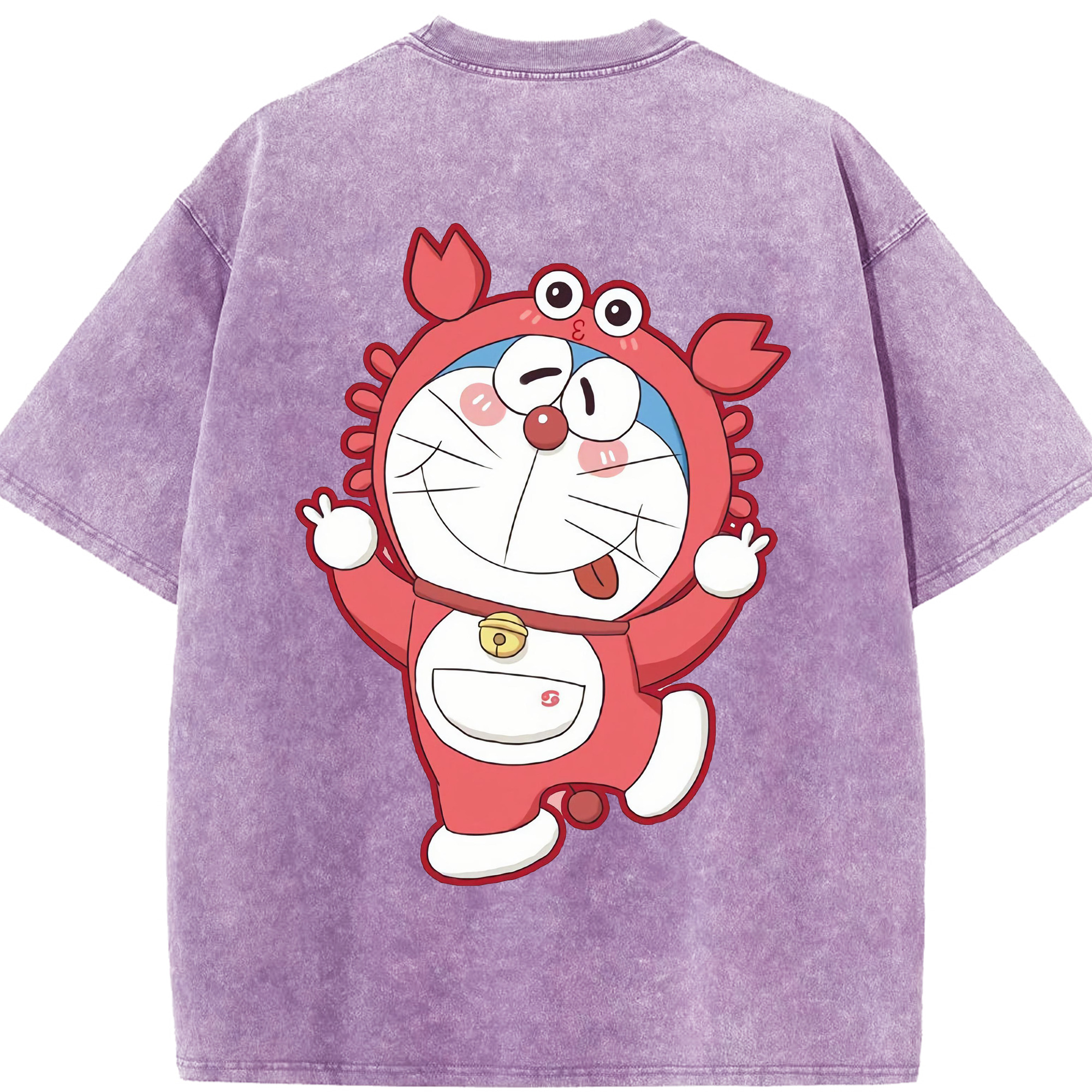 （画像用） ドラえもん Doraemon 綿100% ヴィンテージ風 半袖Tシャツ（背面プリント）