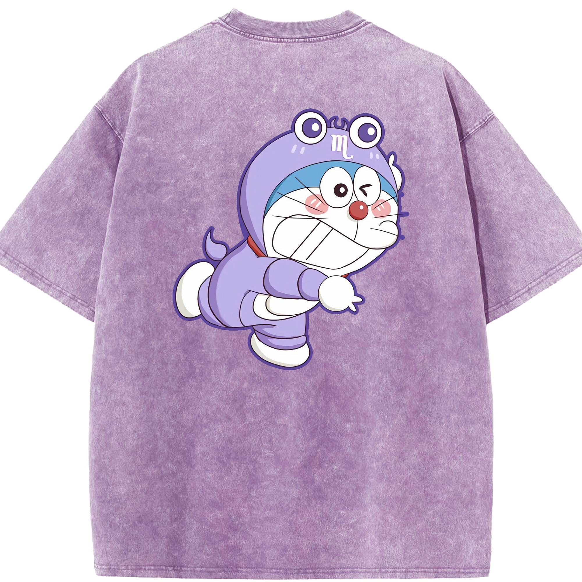 （画像用） ドラえもん Doraemon 綿100% ヴィンテージ風 半袖Tシャツ（背面プリント）