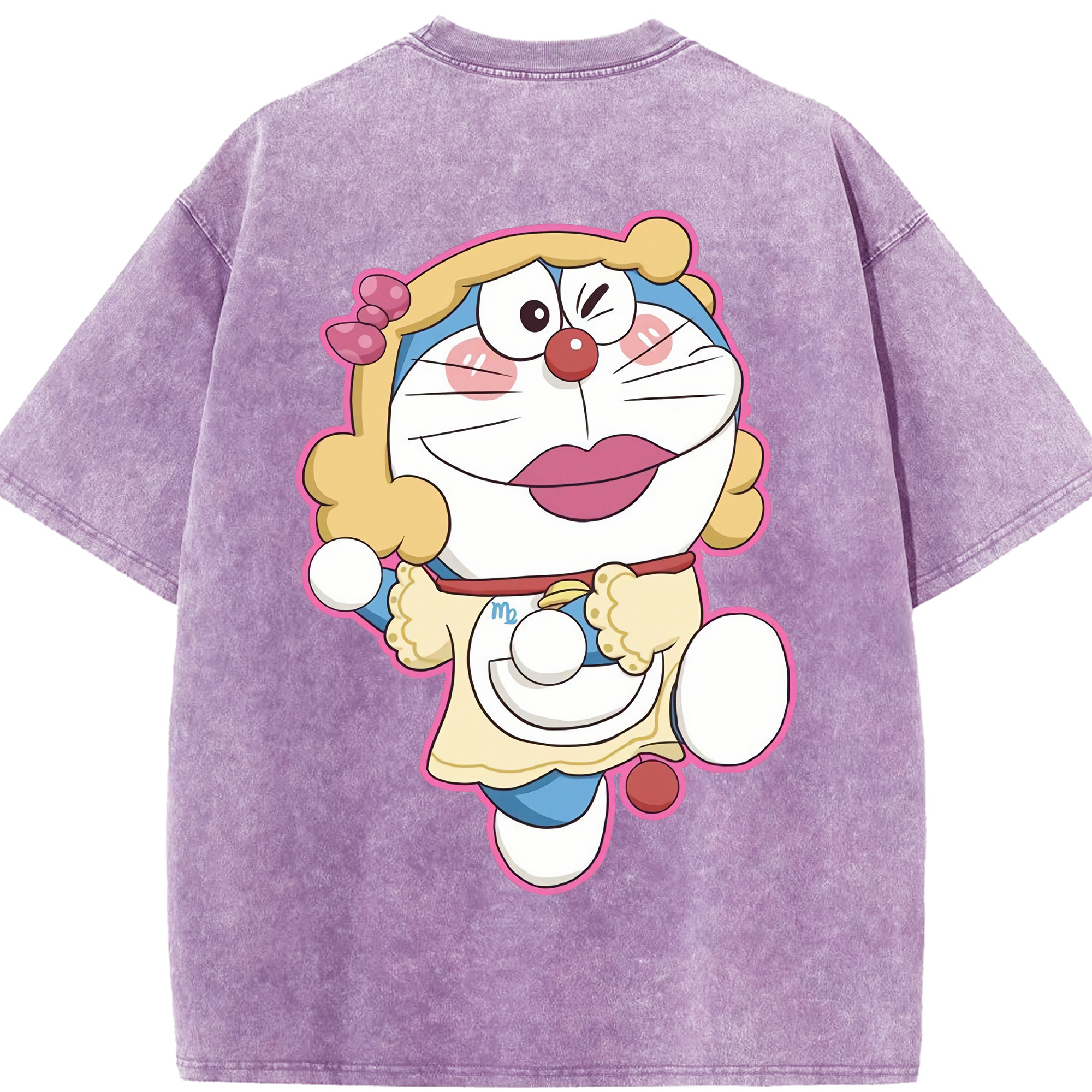 （画像用） ドラえもん Doraemon 綿100% ヴィンテージ風 半袖Tシャツ（背面プリント）
