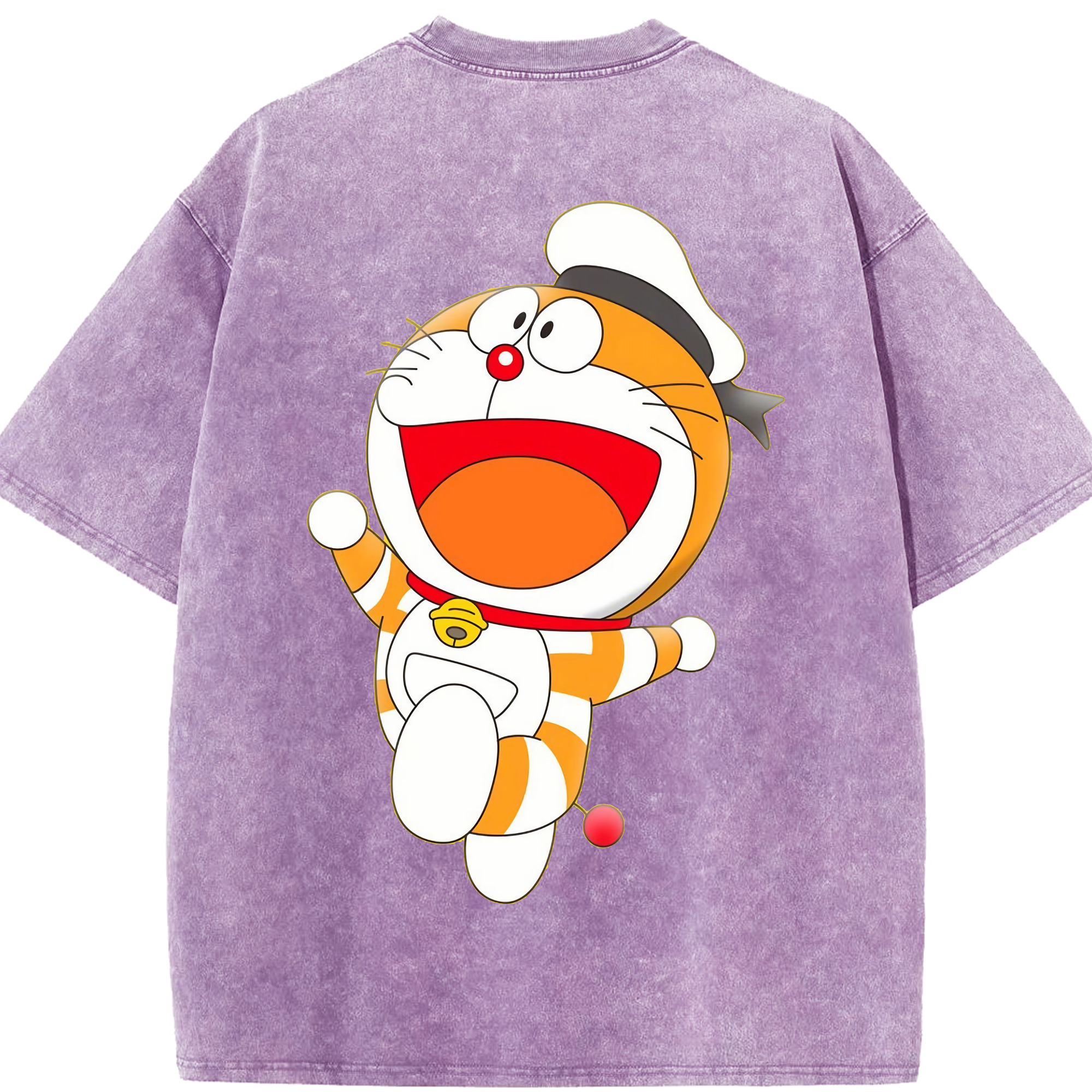 （画像用） ドラえもん Doraemon 綿100% ヴィンテージ風 半袖Tシャツ（背面プリント）