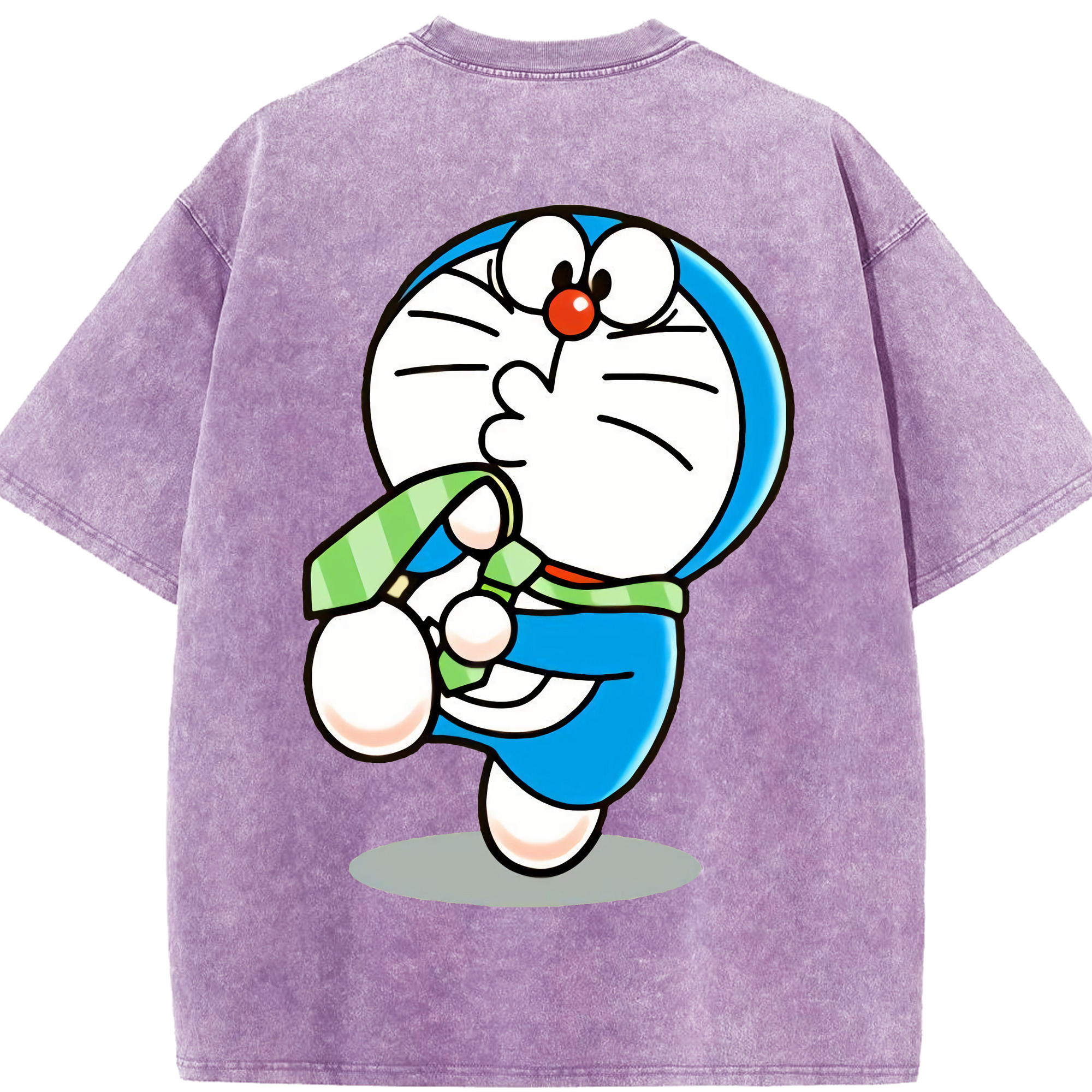 （画像用） ドラえもん Doraemon 綿100% ヴィンテージ風 半袖Tシャツ（背面プリント）