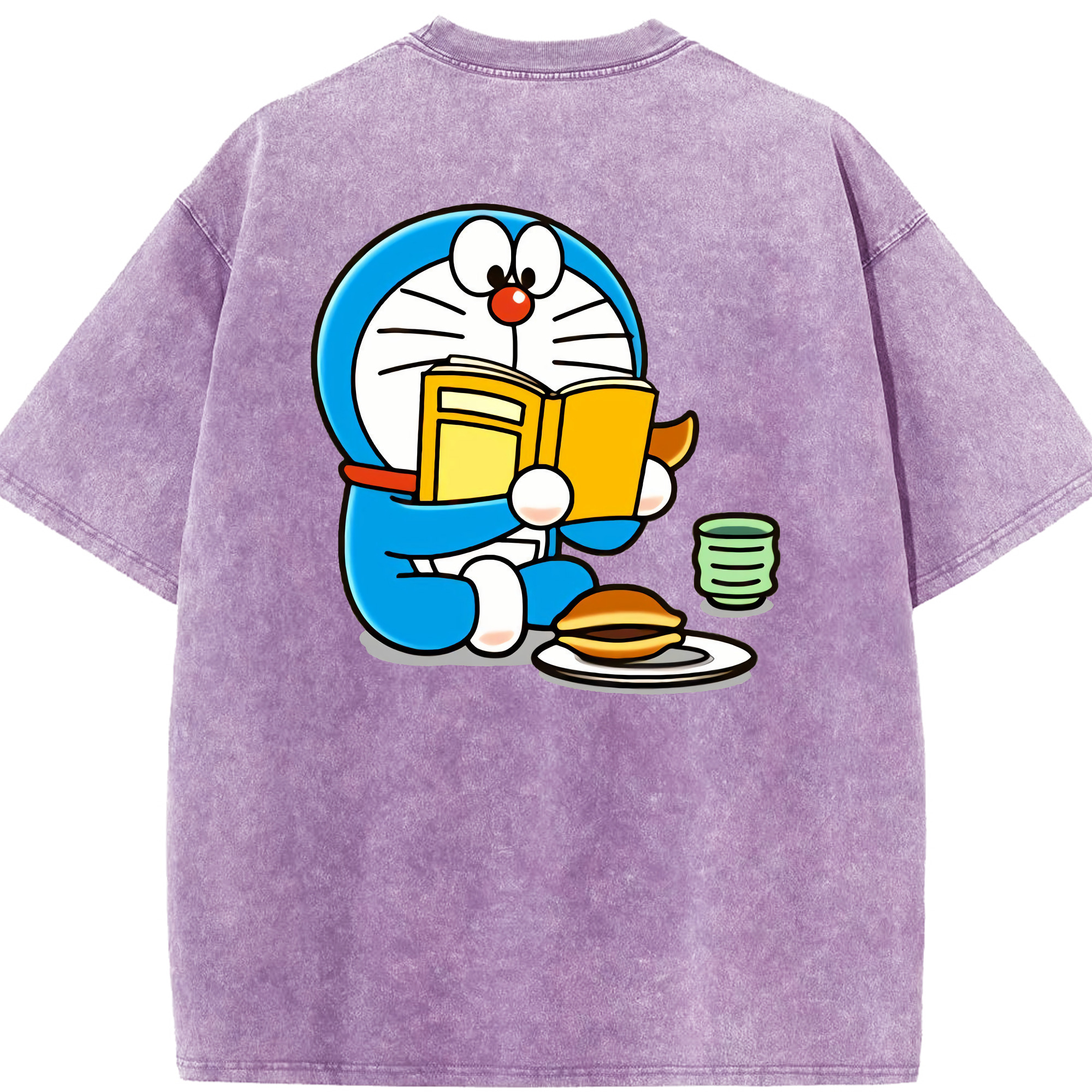 （画像用） ドラえもん Doraemon 綿100% ヴィンテージ風 半袖Tシャツ（背面プリント）