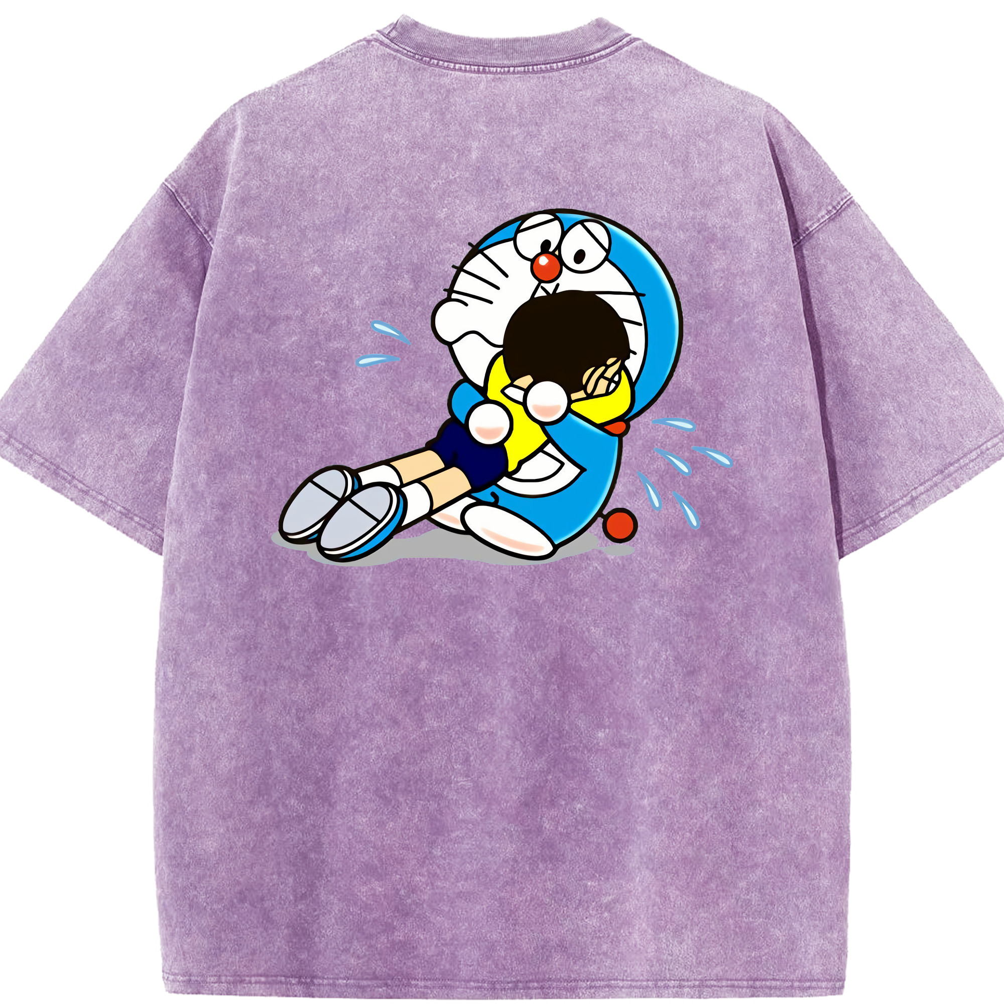 （画像用） ドラえもん Doraemon 綿100% ヴィンテージ風 半袖Tシャツ（背面プリント）