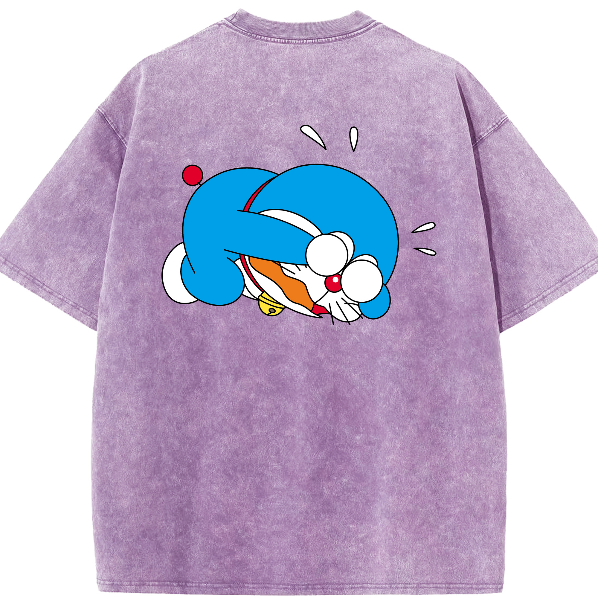 （画像用） ドラえもん Doraemon 綿100% ヴィンテージ風 半袖Tシャツ（背面プリント）