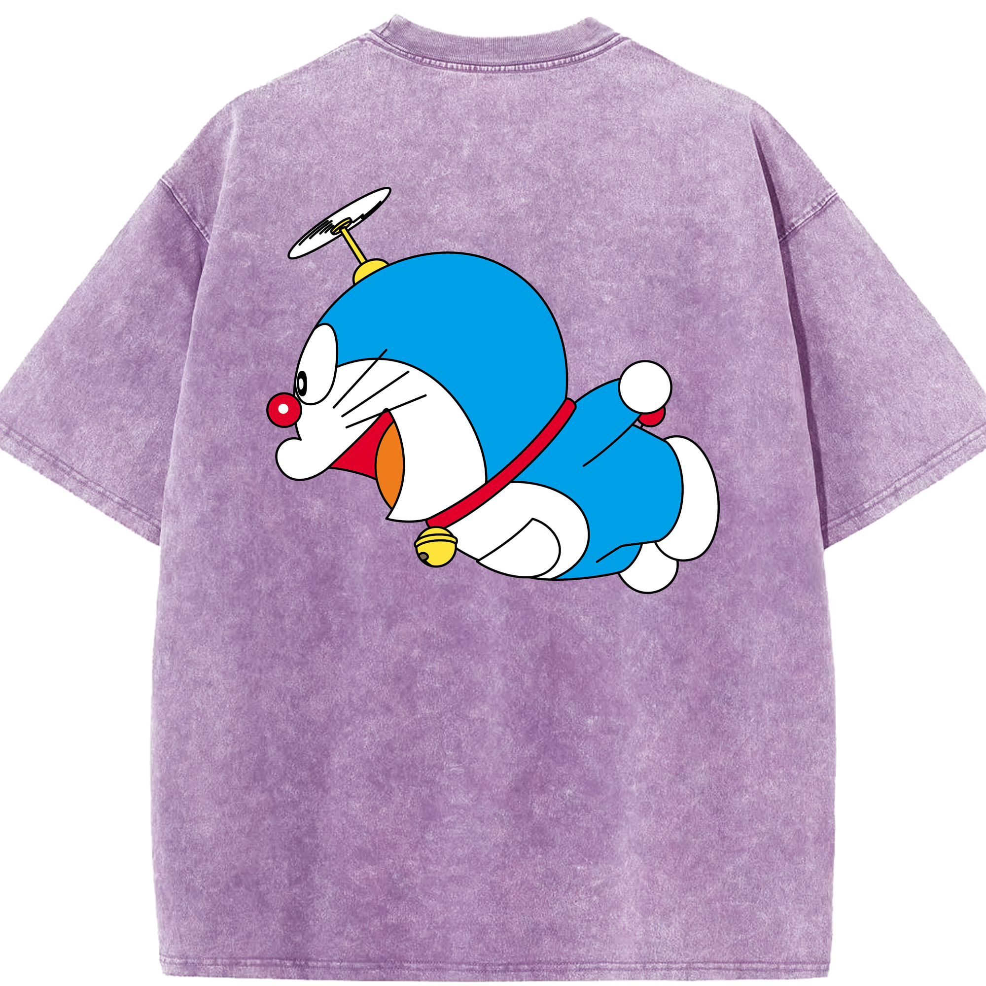 （画像用） ドラえもん Doraemon 綿100% ヴィンテージ風 半袖Tシャツ（背面プリント）
