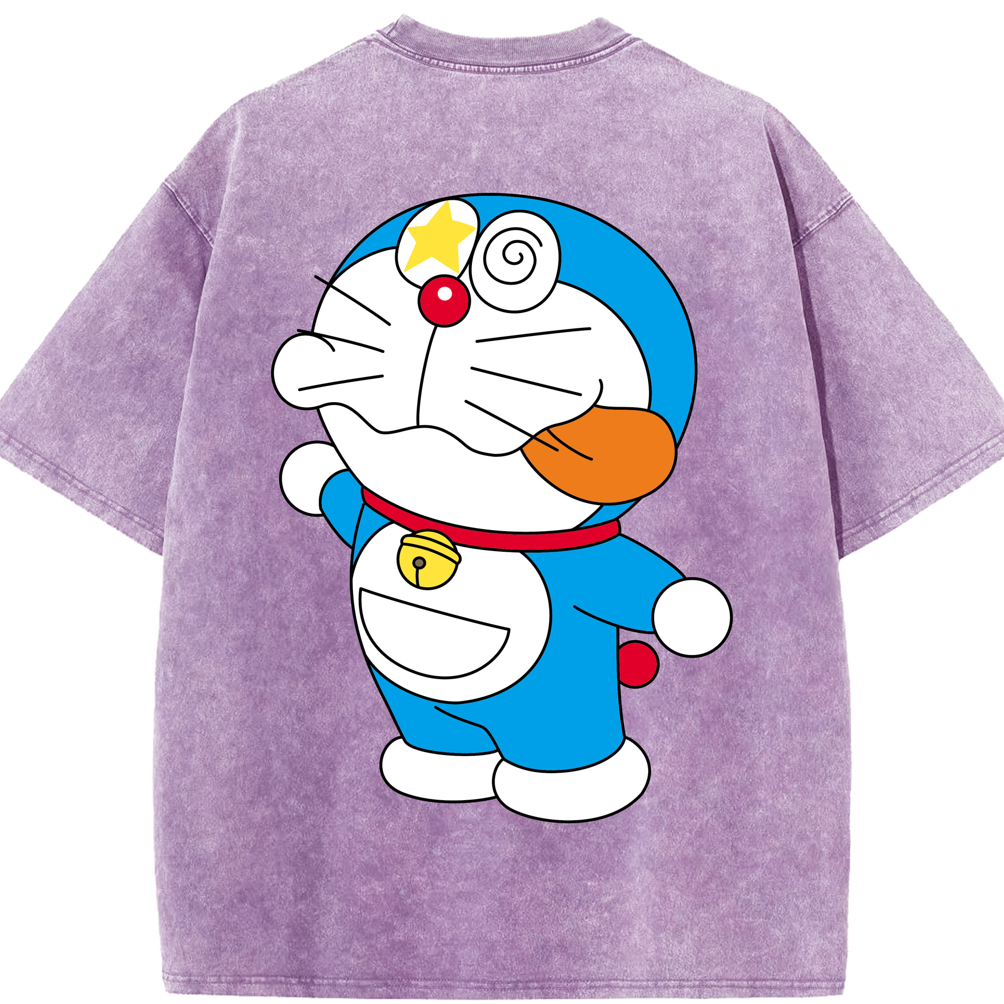 （画像用） ドラえもん Doraemon 綿100% ヴィンテージ風 半袖Tシャツ（背面プリント）