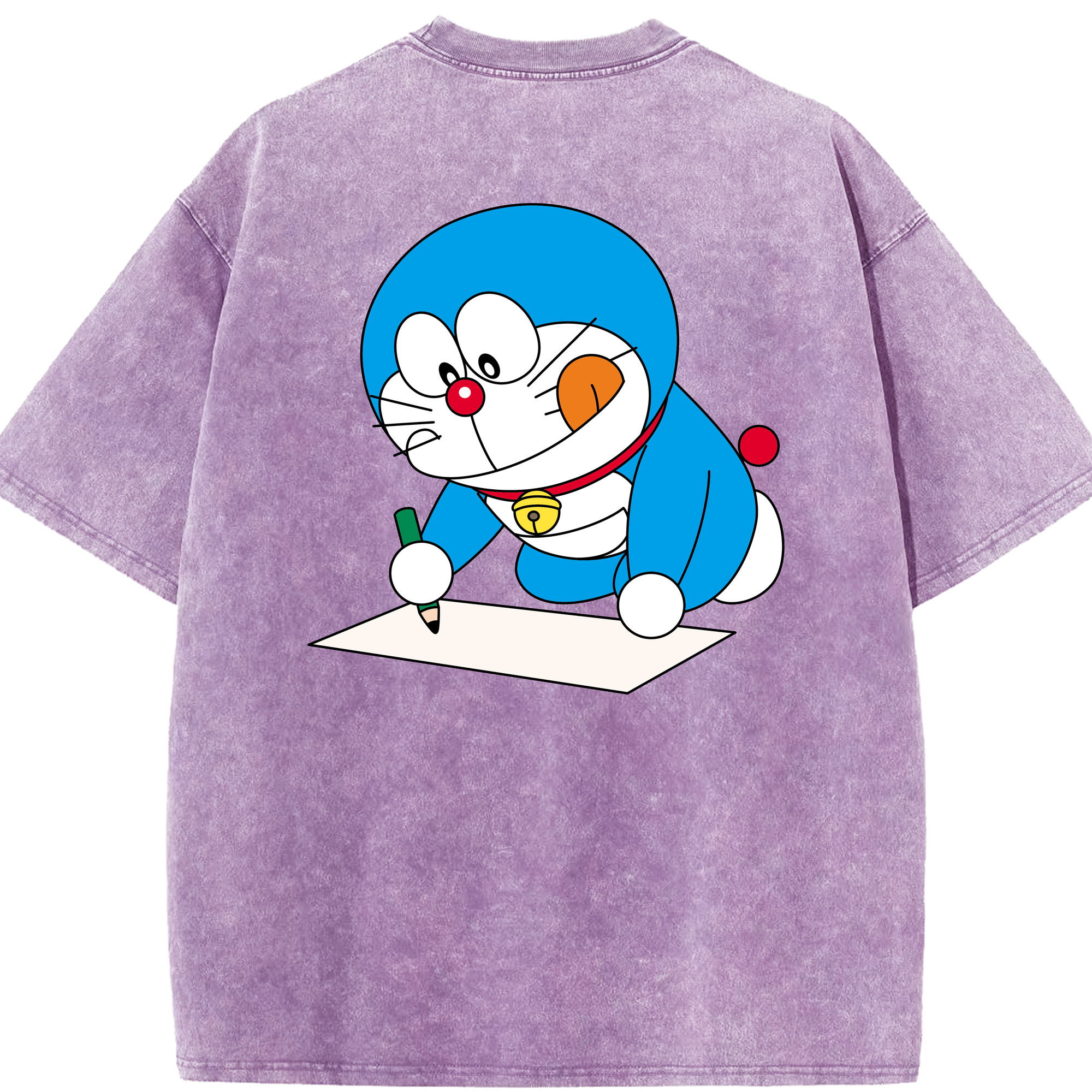 （画像用） ドラえもん Doraemon 綿100% ヴィンテージ風 半袖Tシャツ（背面プリント）