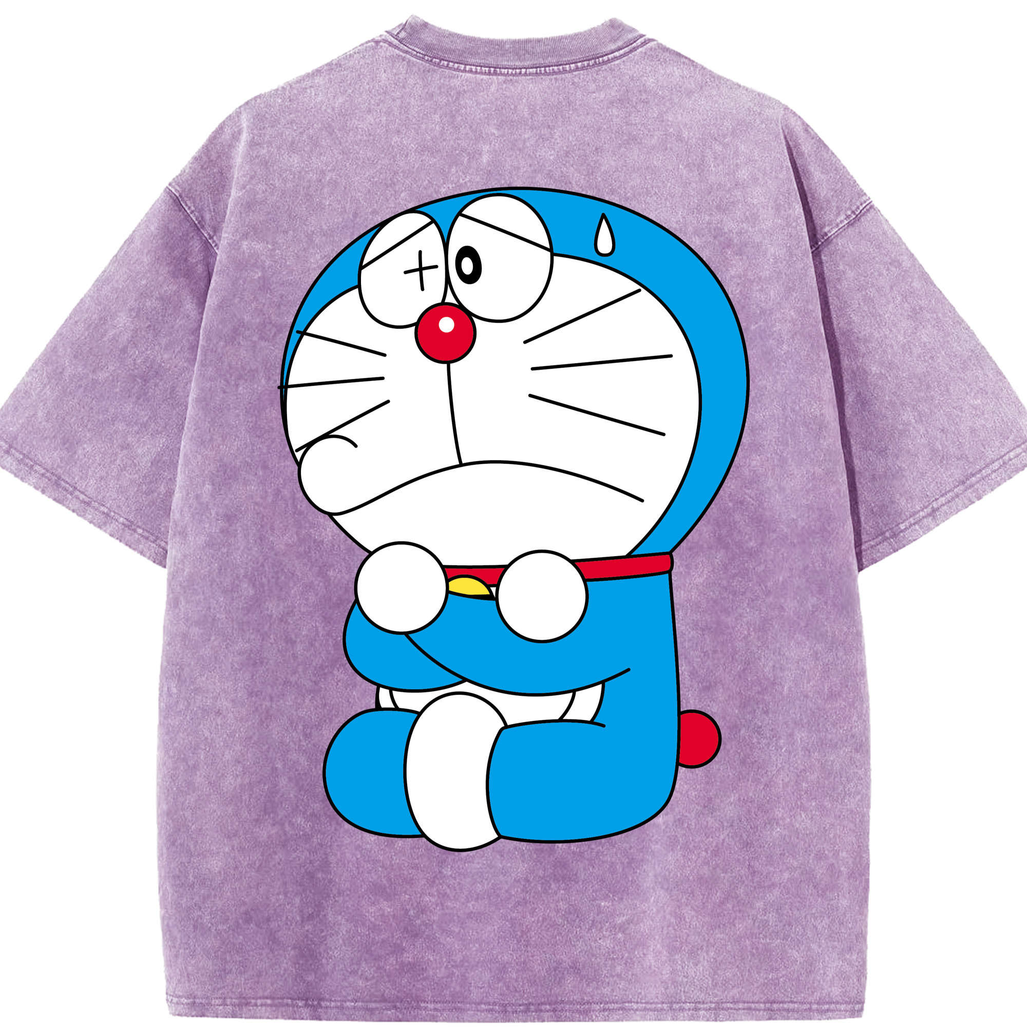 （画像用） ドラえもん Doraemon 綿100% ヴィンテージ風 半袖Tシャツ（背面プリント）