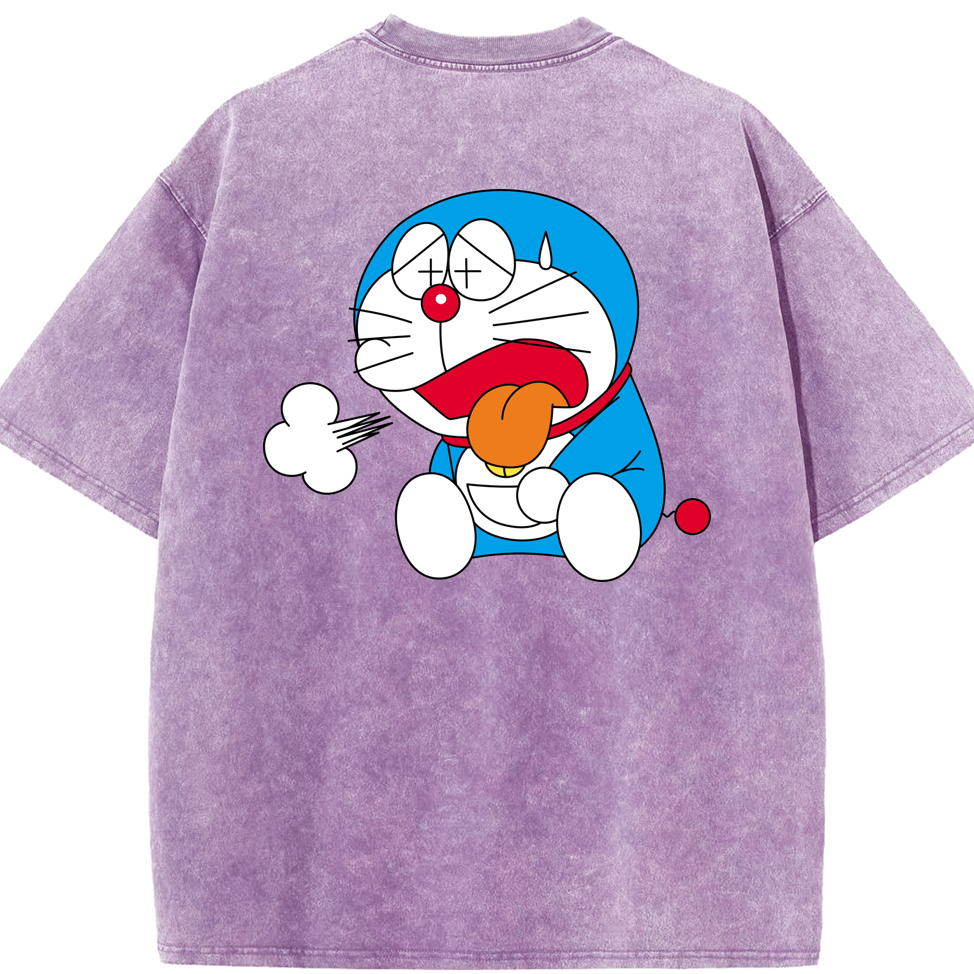 （画像用） ドラえもん Doraemon 綿100% ヴィンテージ風 半袖Tシャツ（背面プリント）