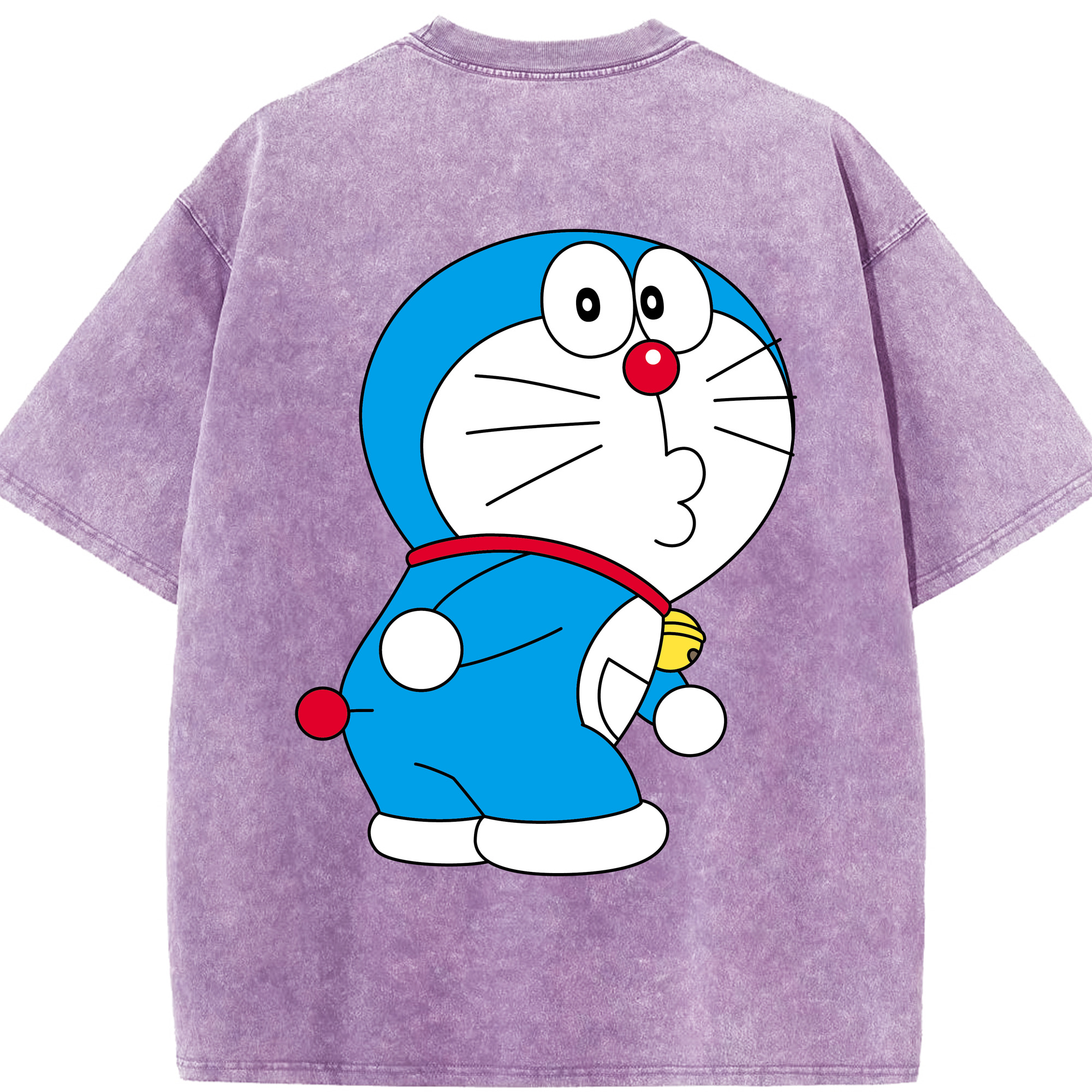 （画像用） ドラえもん Doraemon 綿100% ヴィンテージ風 半袖Tシャツ（背面プリント）