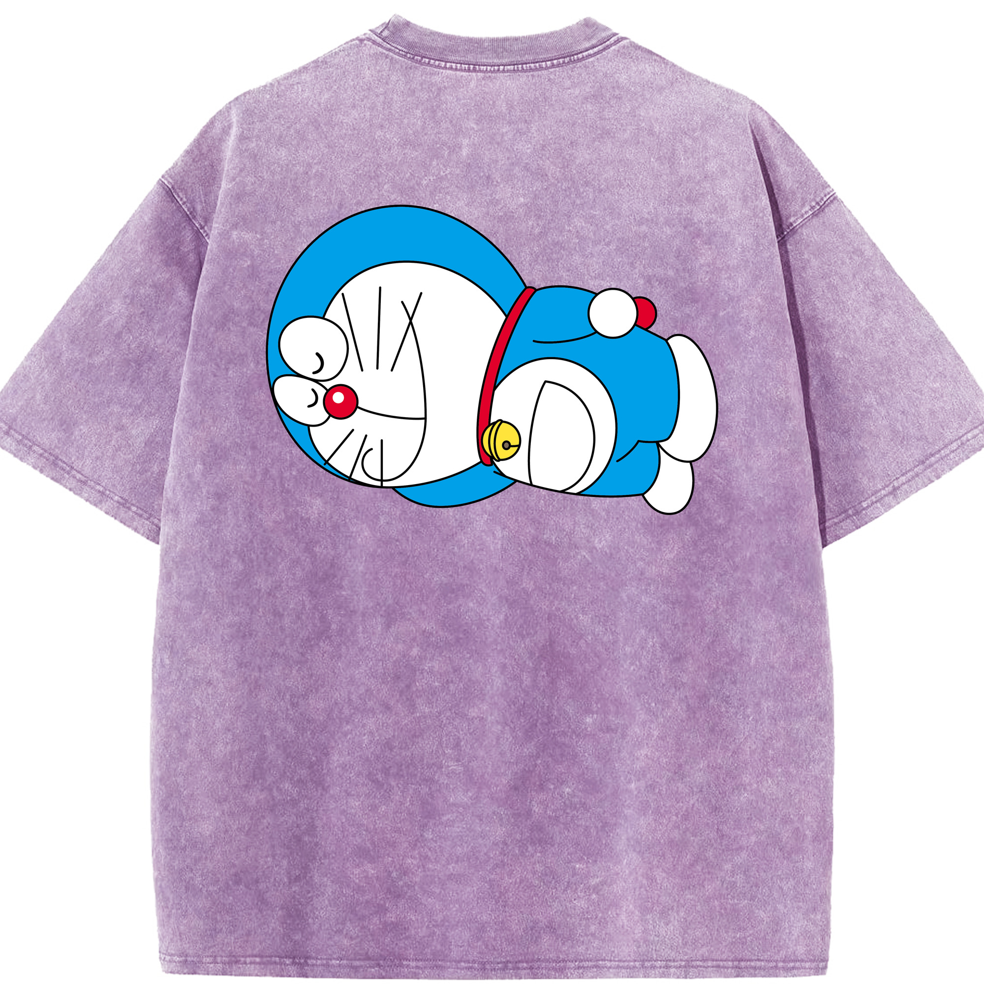 （画像用） ドラえもん Doraemon 綿100% ヴィンテージ風 半袖Tシャツ（背面プリント）