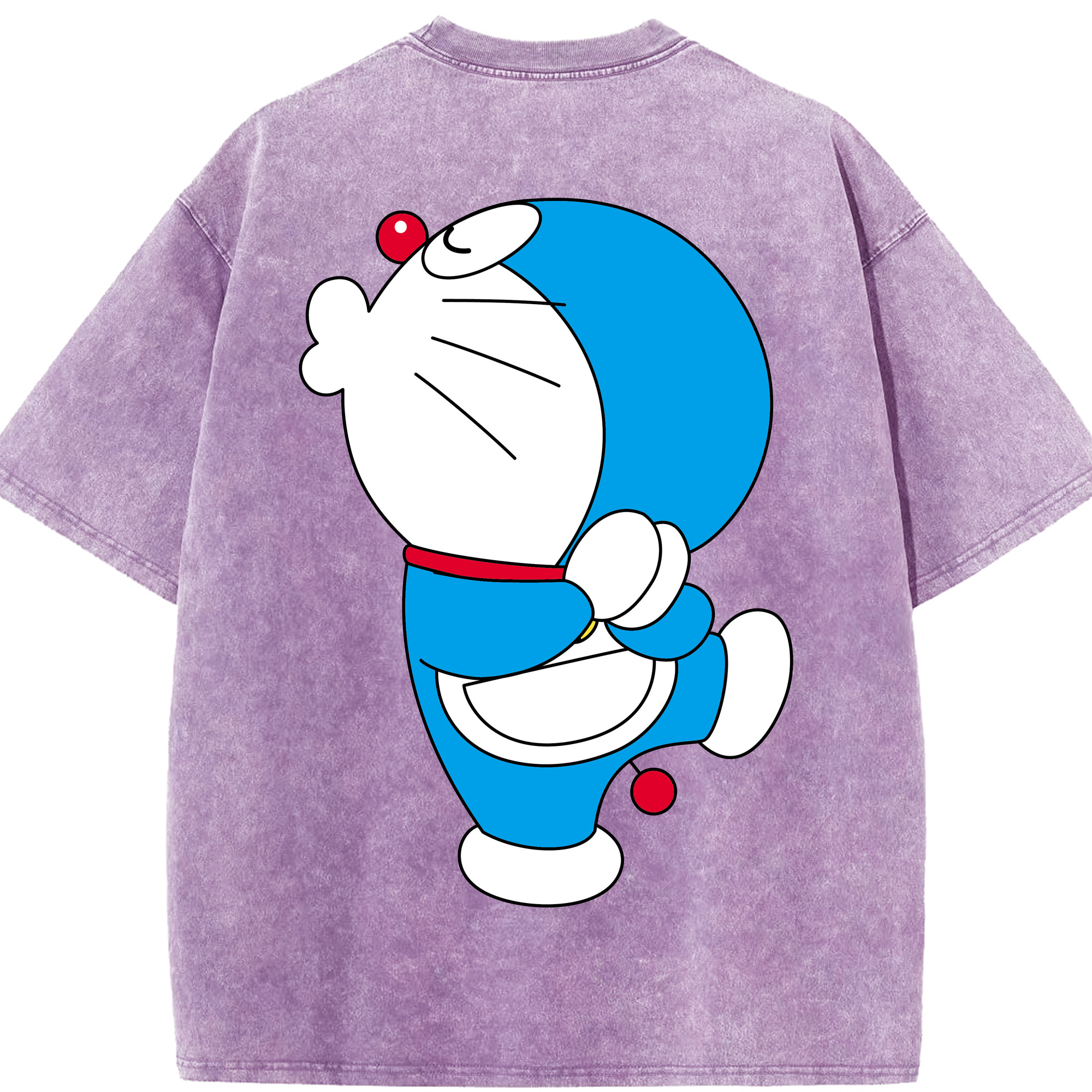 （画像用） ドラえもん Doraemon 綿100% ヴィンテージ風 半袖Tシャツ（背面プリント）