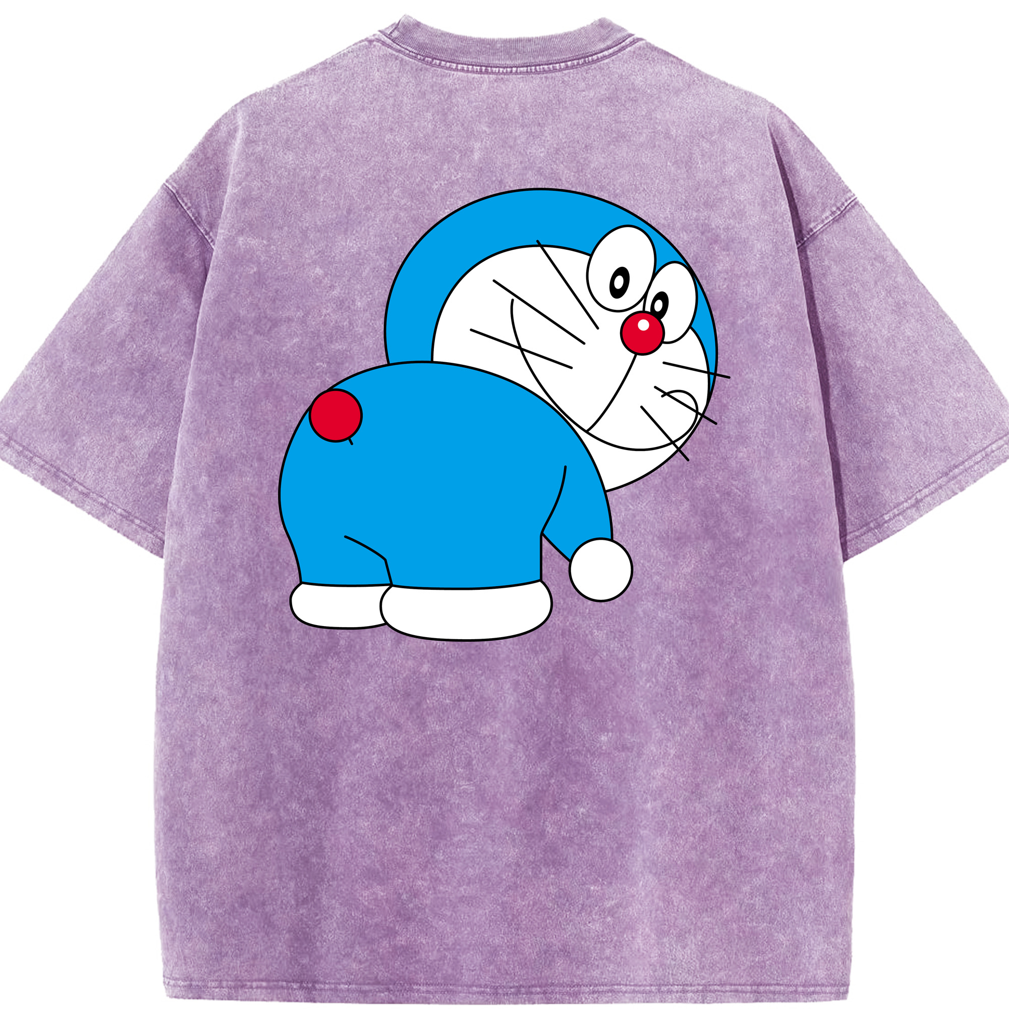 （画像用） ドラえもん Doraemon 綿100% ヴィンテージ風 半袖Tシャツ（背面プリント）