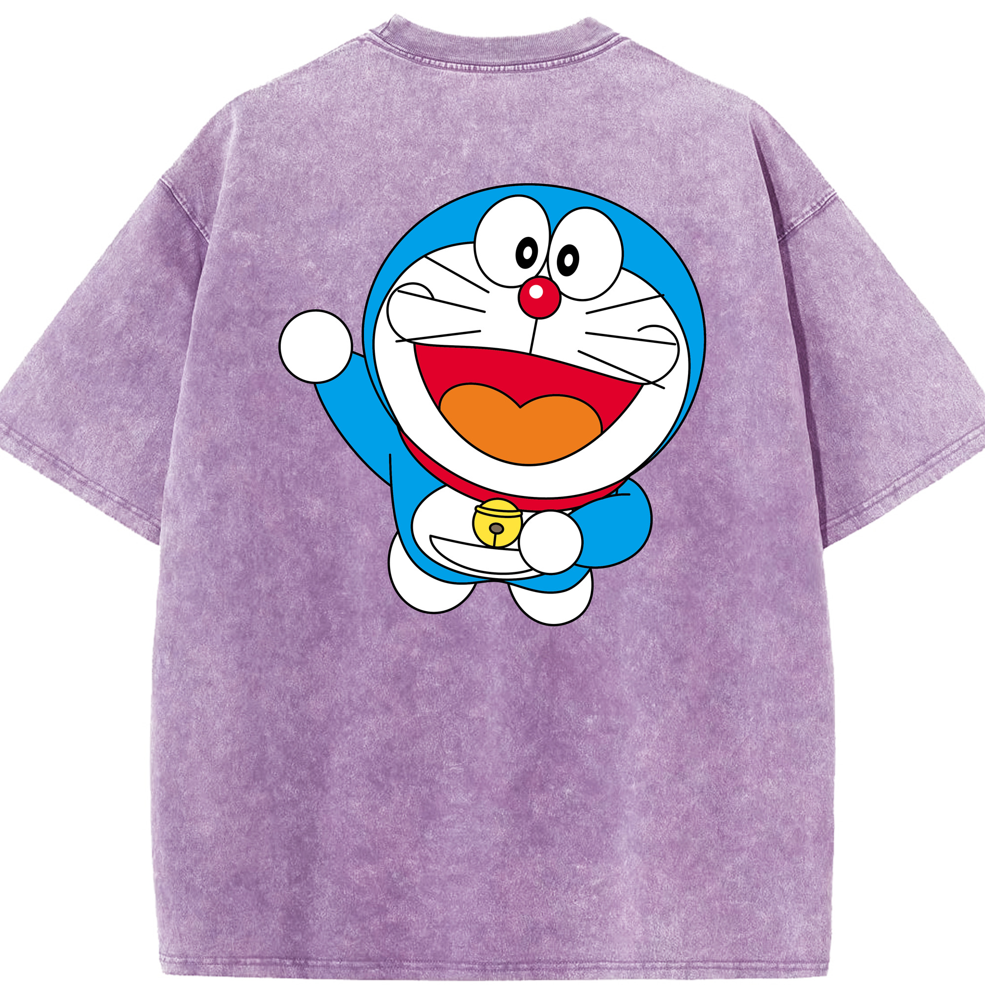 （画像用） ドラえもん Doraemon 綿100% ヴィンテージ風 半袖Tシャツ（背面プリント）