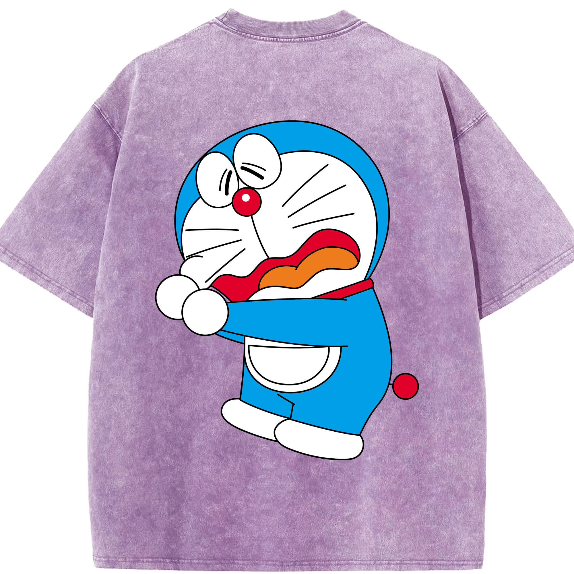 （画像用） ドラえもん Doraemon 綿100% ヴィンテージ風 半袖Tシャツ（背面プリント）