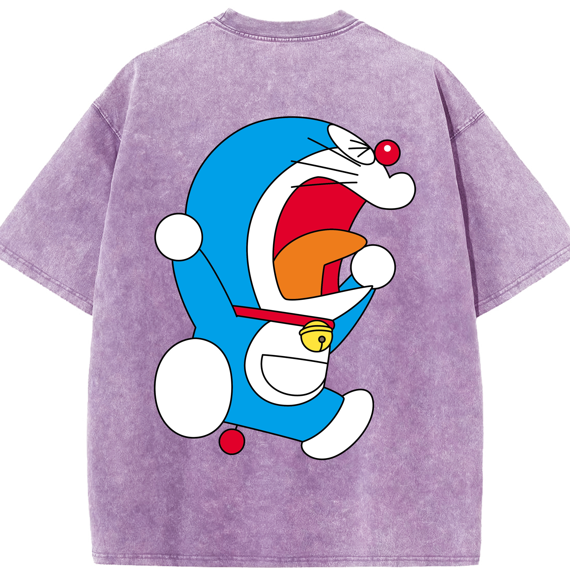 （画像用） ドラえもん Doraemon 綿100% ヴィンテージ風 半袖Tシャツ（背面プリント）