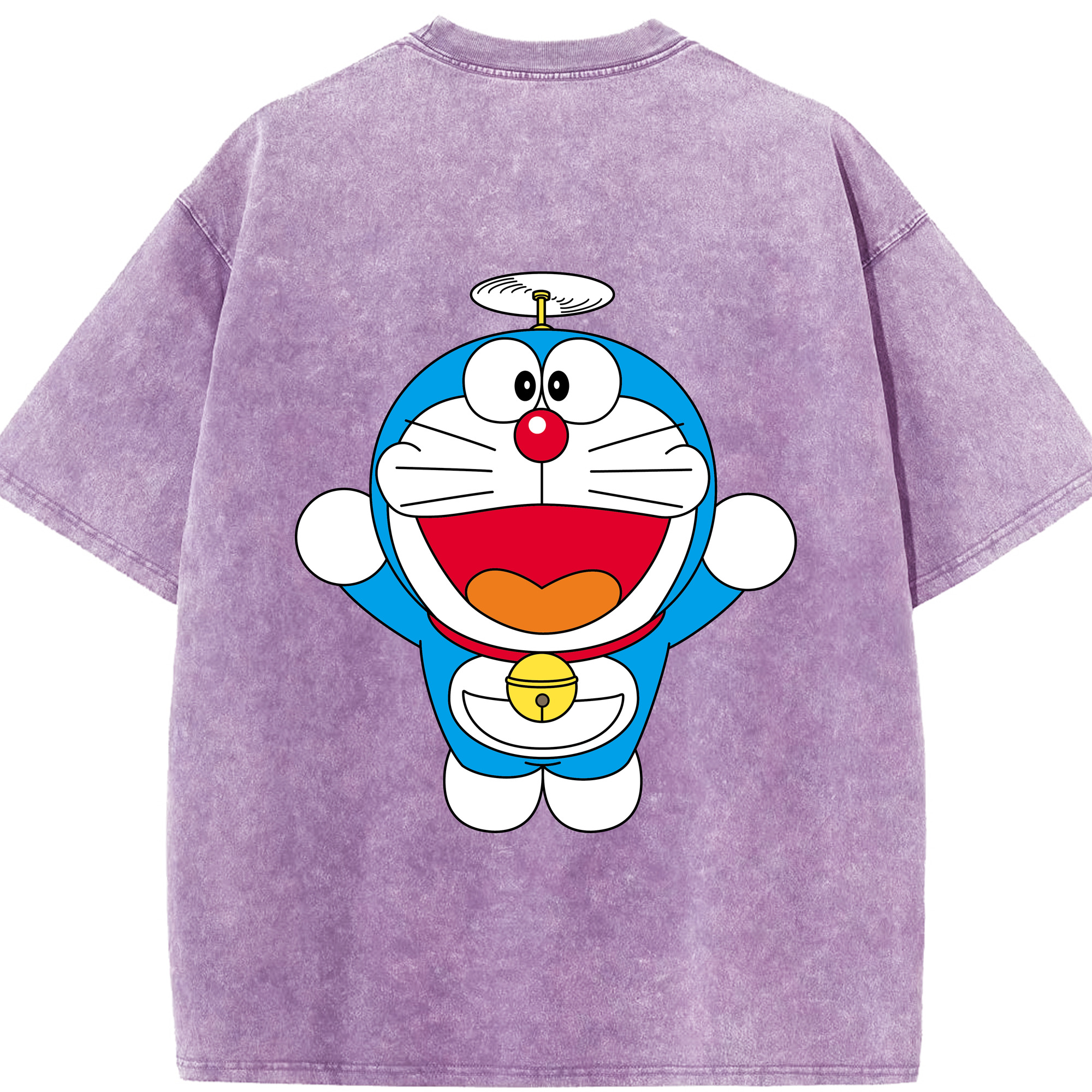 （画像用） ドラえもん Doraemon 綿100% ヴィンテージ風 半袖Tシャツ（背面プリント）