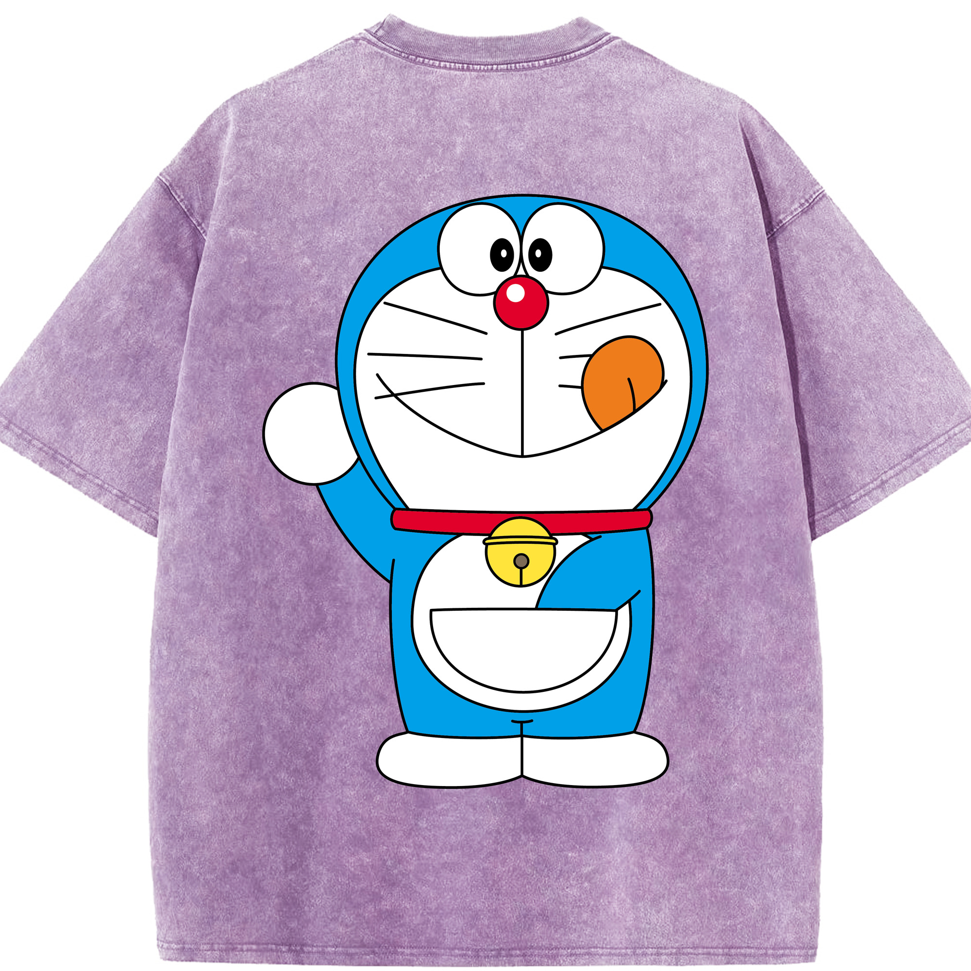 （画像用） ドラえもん Doraemon 綿100% ヴィンテージ風 半袖Tシャツ（背面プリント）