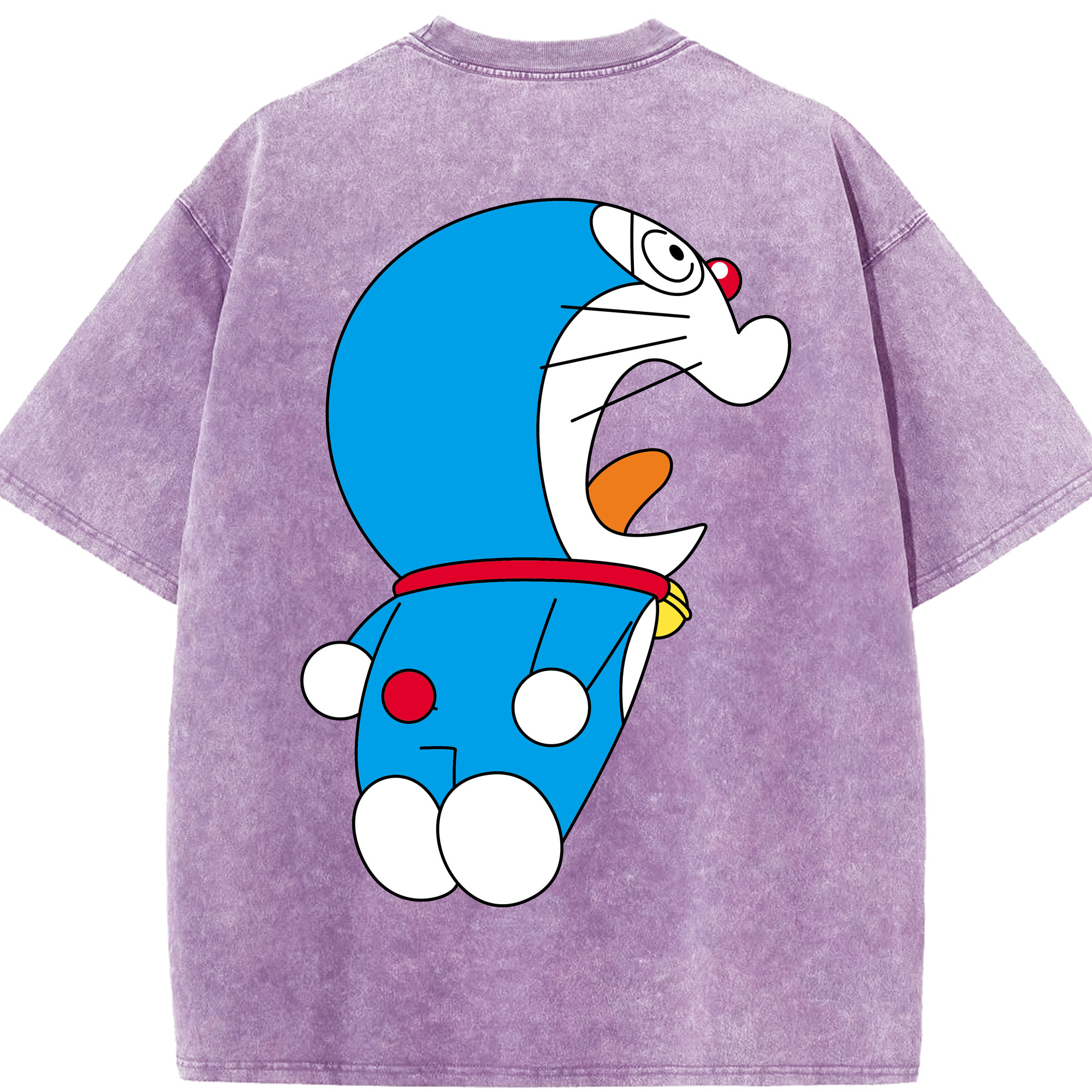 （画像用） ドラえもん Doraemon 綿100% ヴィンテージ風 半袖Tシャツ（背面プリント）
