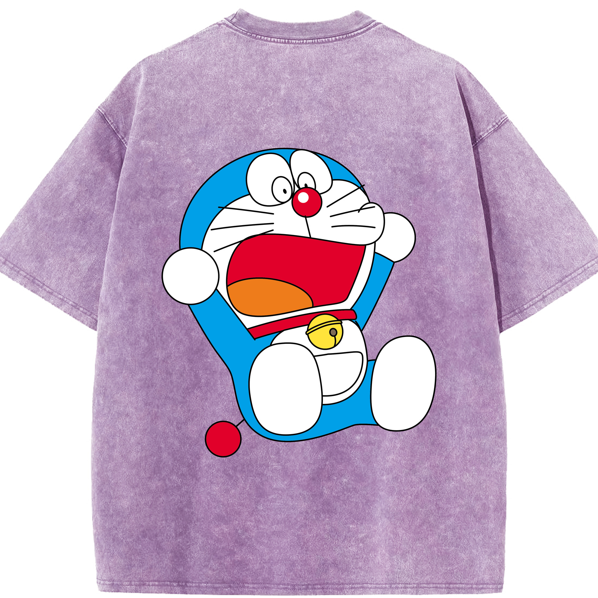 （画像用） ドラえもん Doraemon 綿100% ヴィンテージ風 半袖Tシャツ（背面プリント）