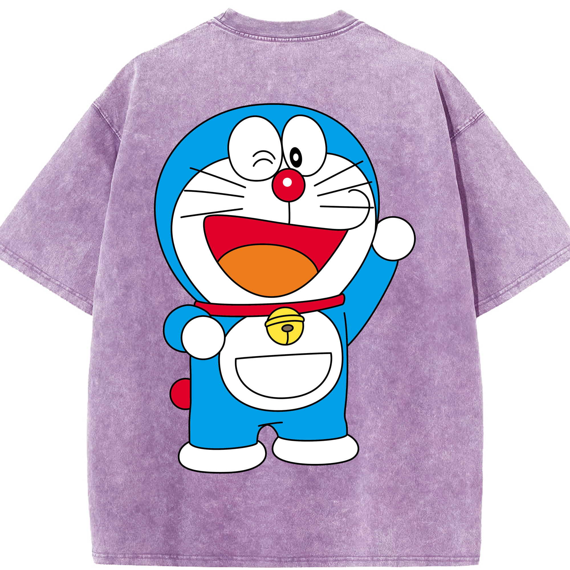 （画像用） ドラえもん Doraemon 綿100% ヴィンテージ風 半袖Tシャツ（背面プリント）