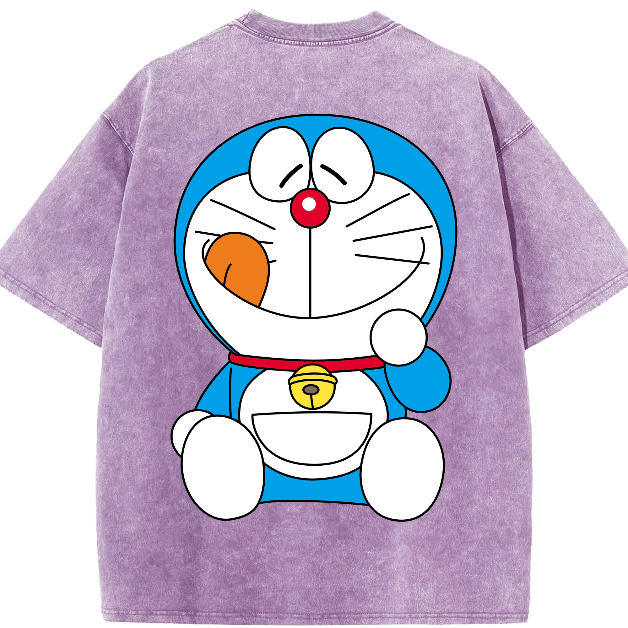 （画像用） ドラえもん Doraemon 綿100% ヴィンテージ風 半袖Tシャツ（背面プリント）