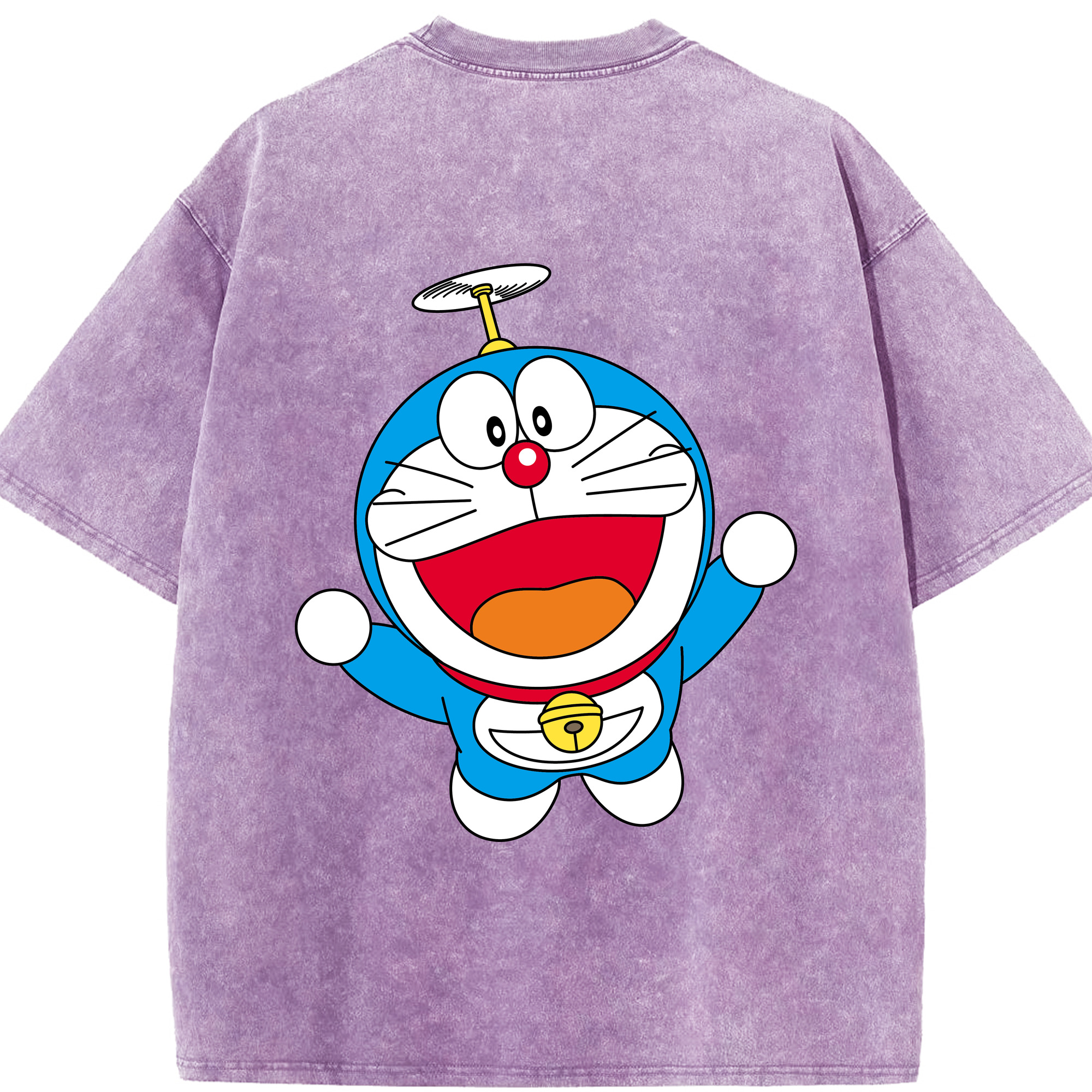 （画像用） ドラえもん Doraemon 綿100% ヴィンテージ風 半袖Tシャツ（背面プリント）