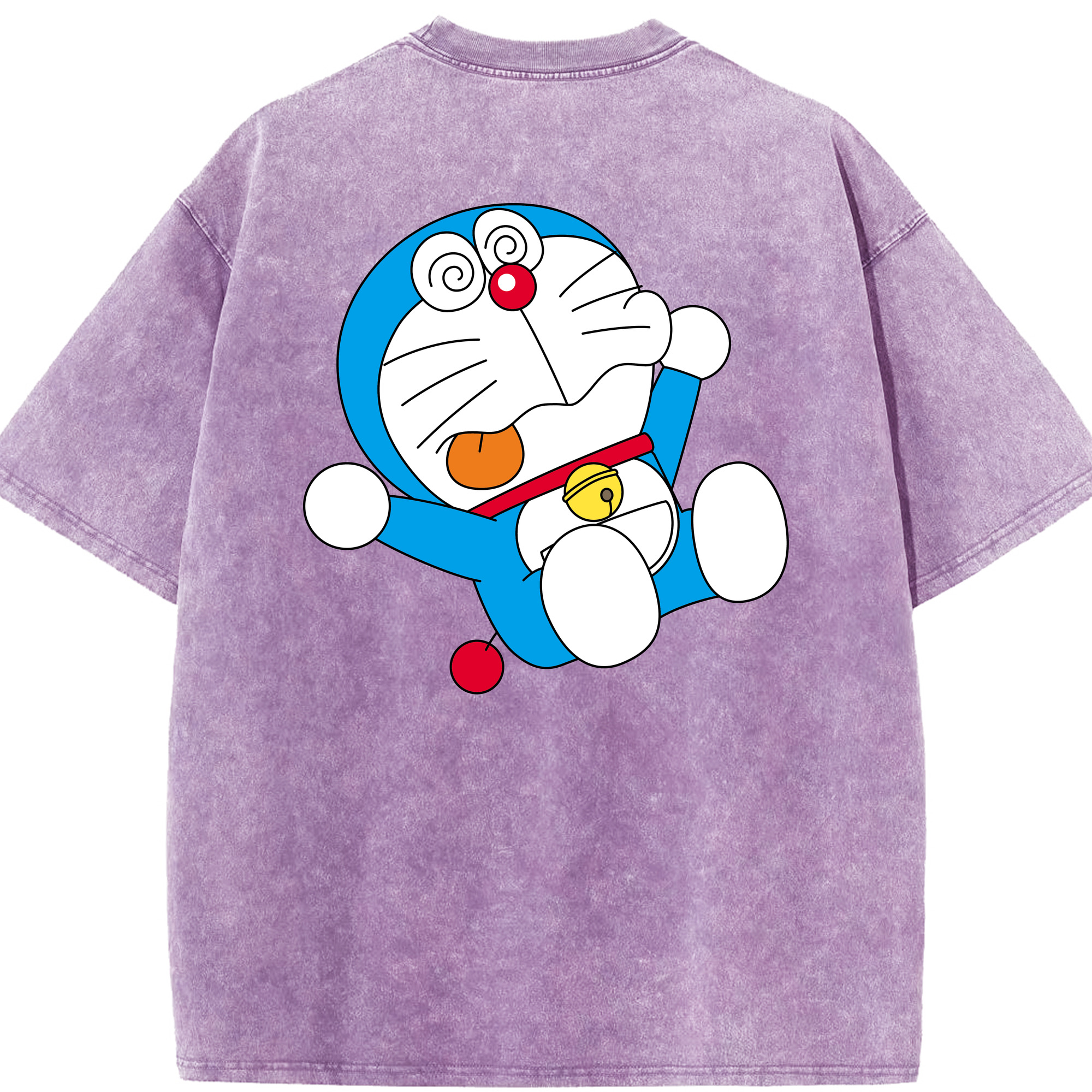 （画像用） ドラえもん Doraemon 綿100% ヴィンテージ風 半袖Tシャツ（背面プリント）