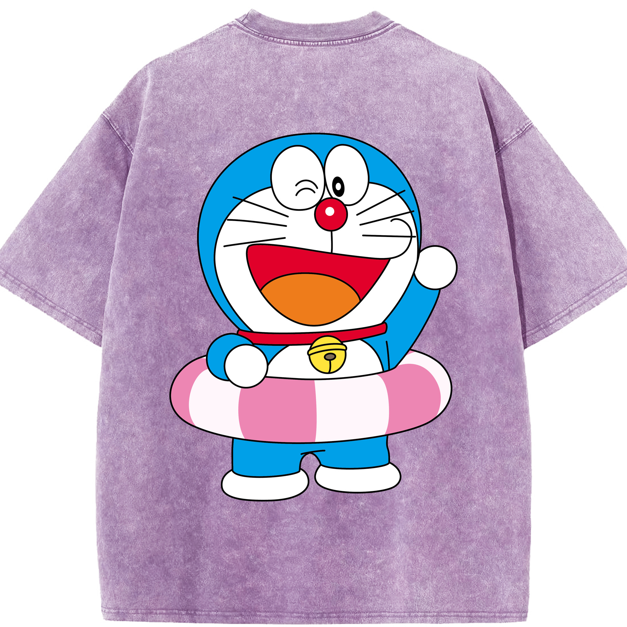 （画像用） ドラえもん Doraemon 綿100% ヴィンテージ風 半袖Tシャツ（背面プリント）