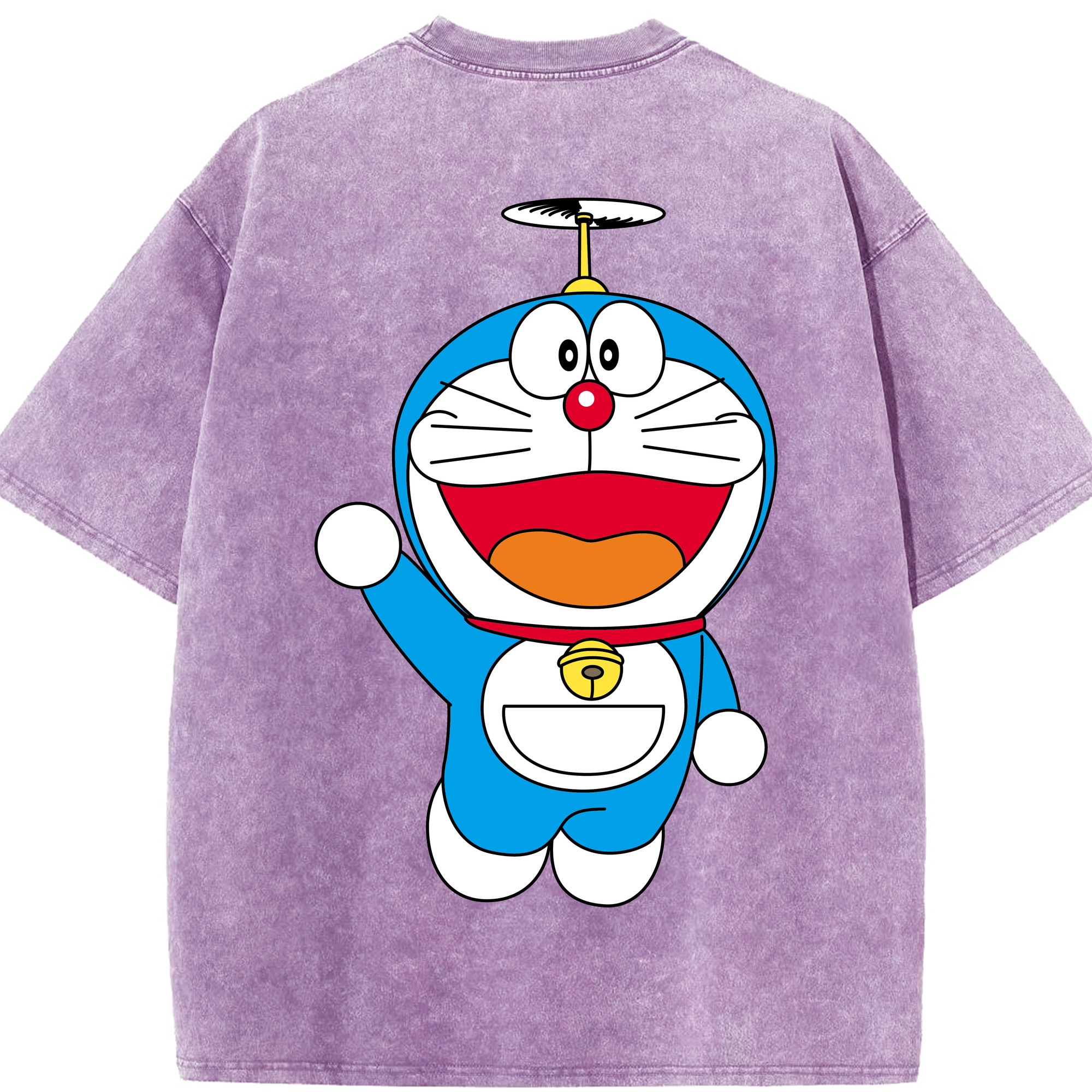 （画像用） ドラえもん Doraemon 綿100% ヴィンテージ風 半袖Tシャツ（背面プリント）