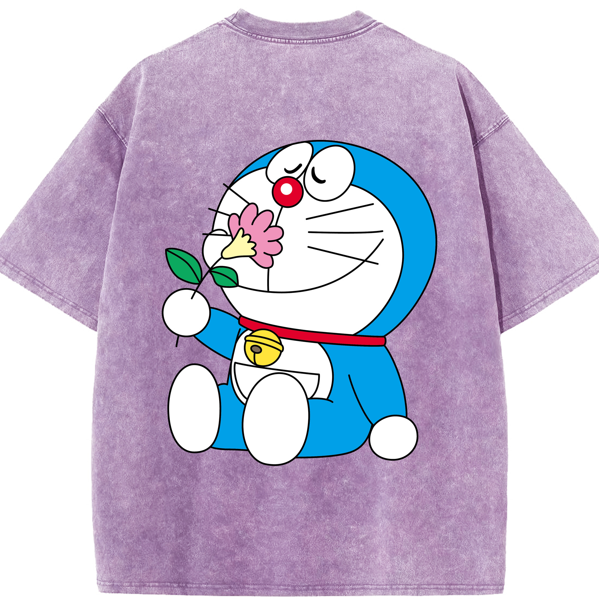 （画像用） ドラえもん Doraemon 綿100% ヴィンテージ風 半袖Tシャツ（背面プリント）