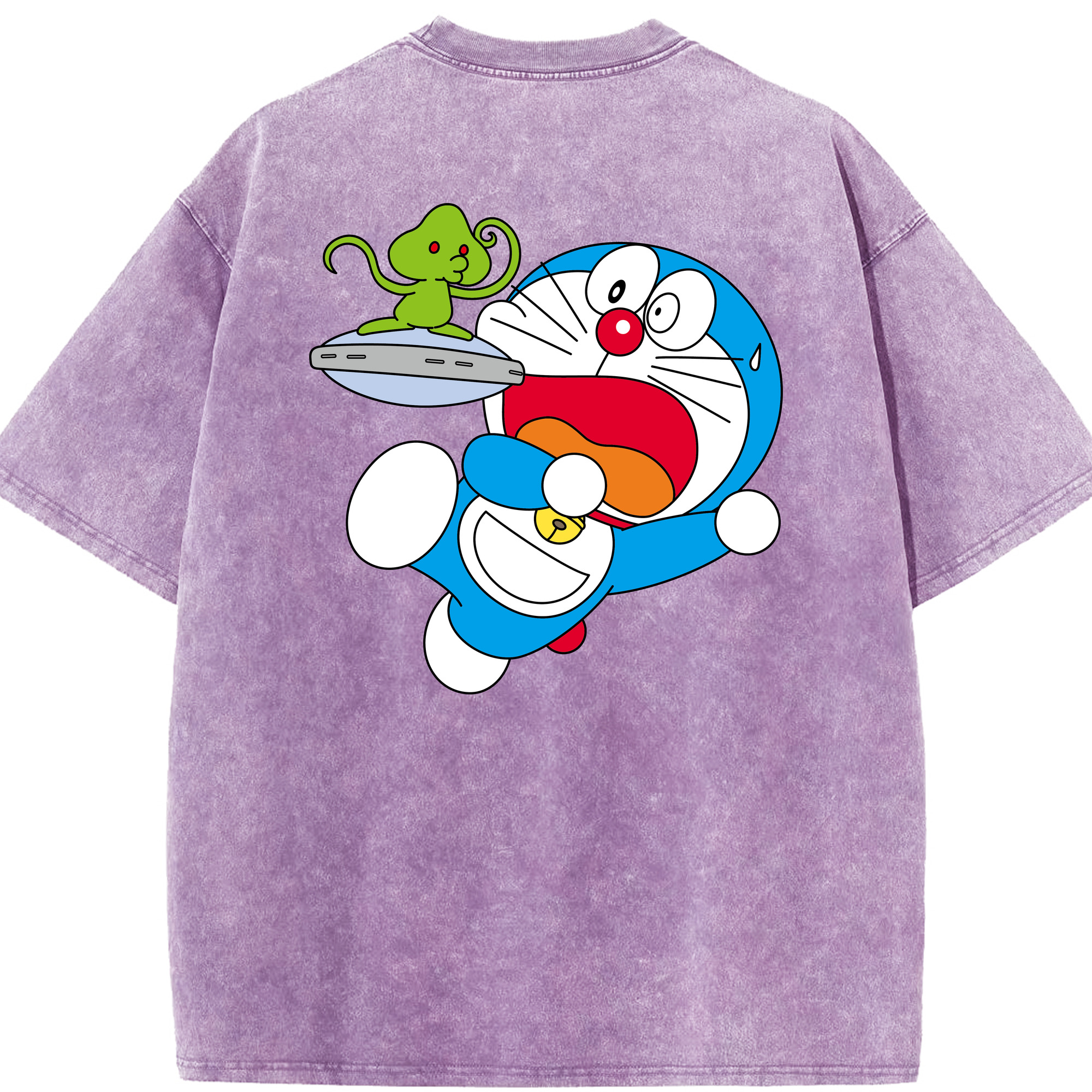 （画像用） ドラえもん Doraemon 綿100% ヴィンテージ風 半袖Tシャツ（背面プリント）