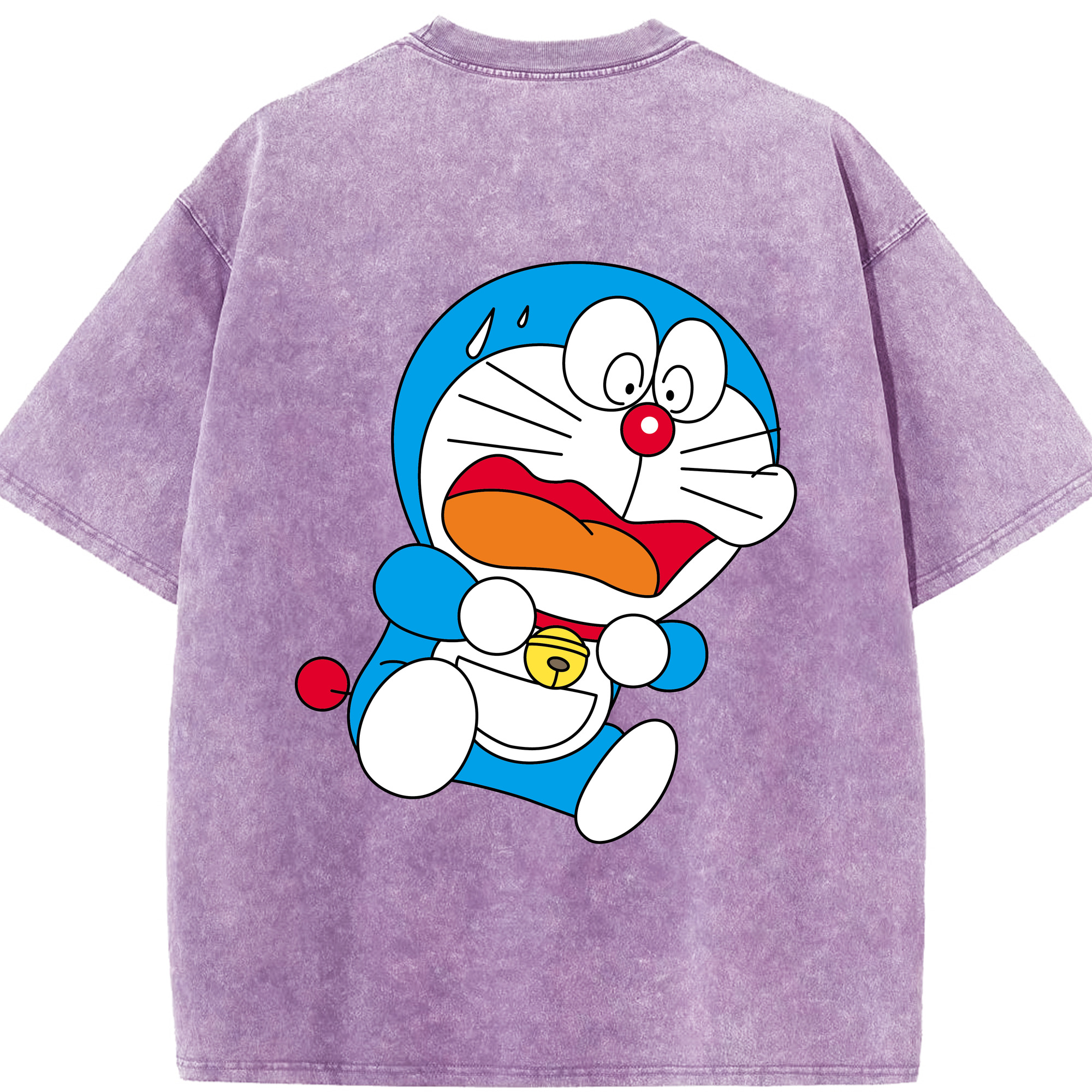 （画像用） ドラえもん Doraemon 綿100% ヴィンテージ風 半袖Tシャツ（背面プリント）