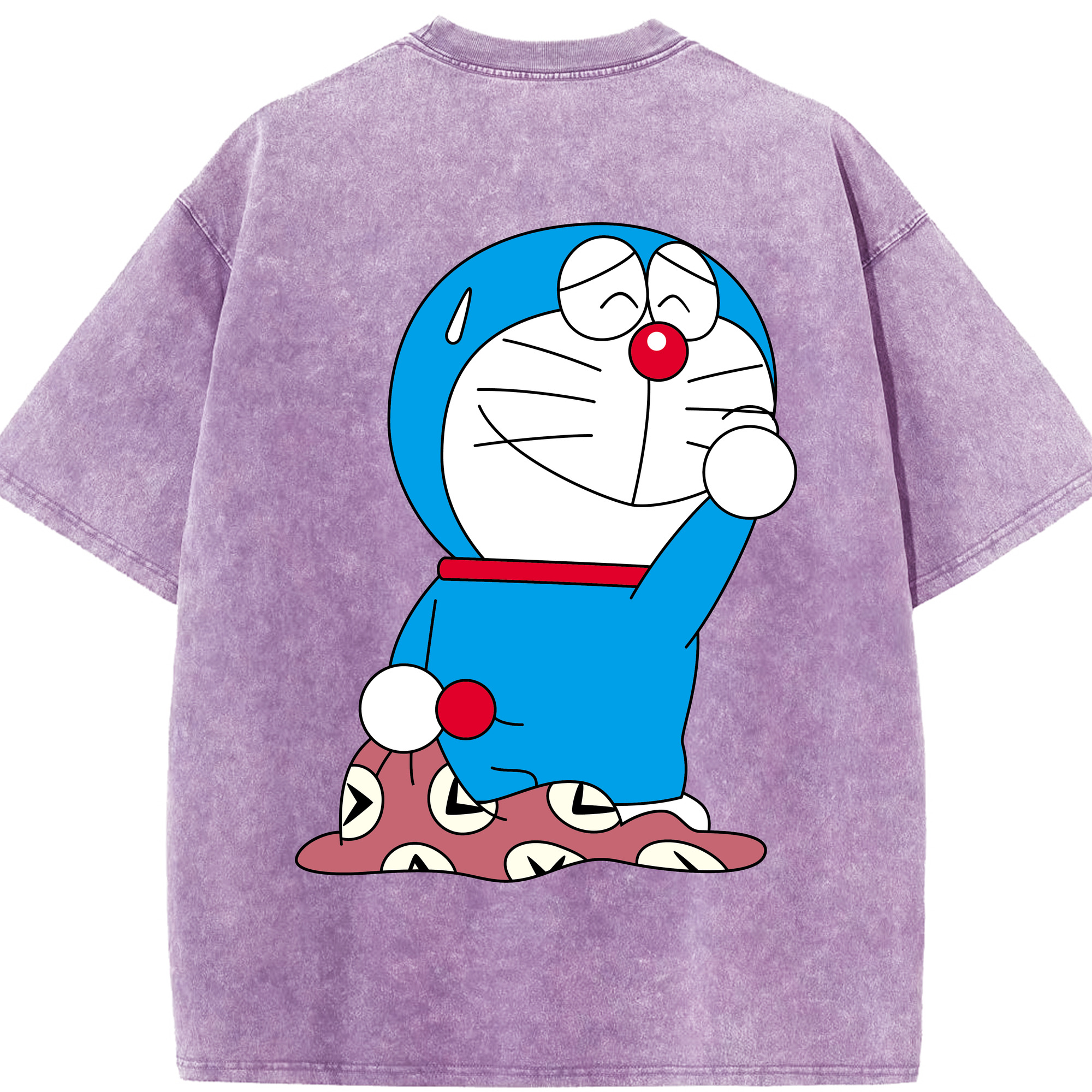 （画像用） ドラえもん Doraemon 綿100% ヴィンテージ風 半袖Tシャツ（背面プリント）