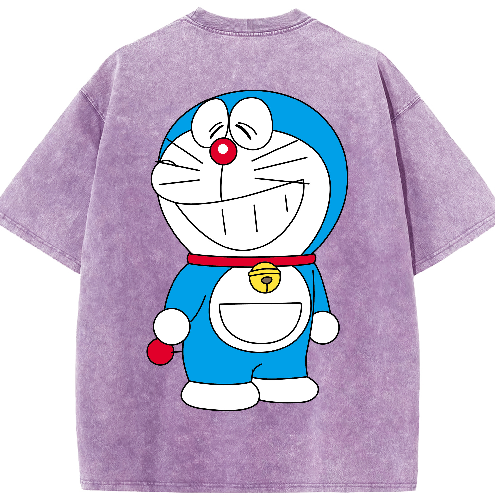 （画像用） ドラえもん Doraemon 綿100% ヴィンテージ風 半袖Tシャツ（背面プリント）