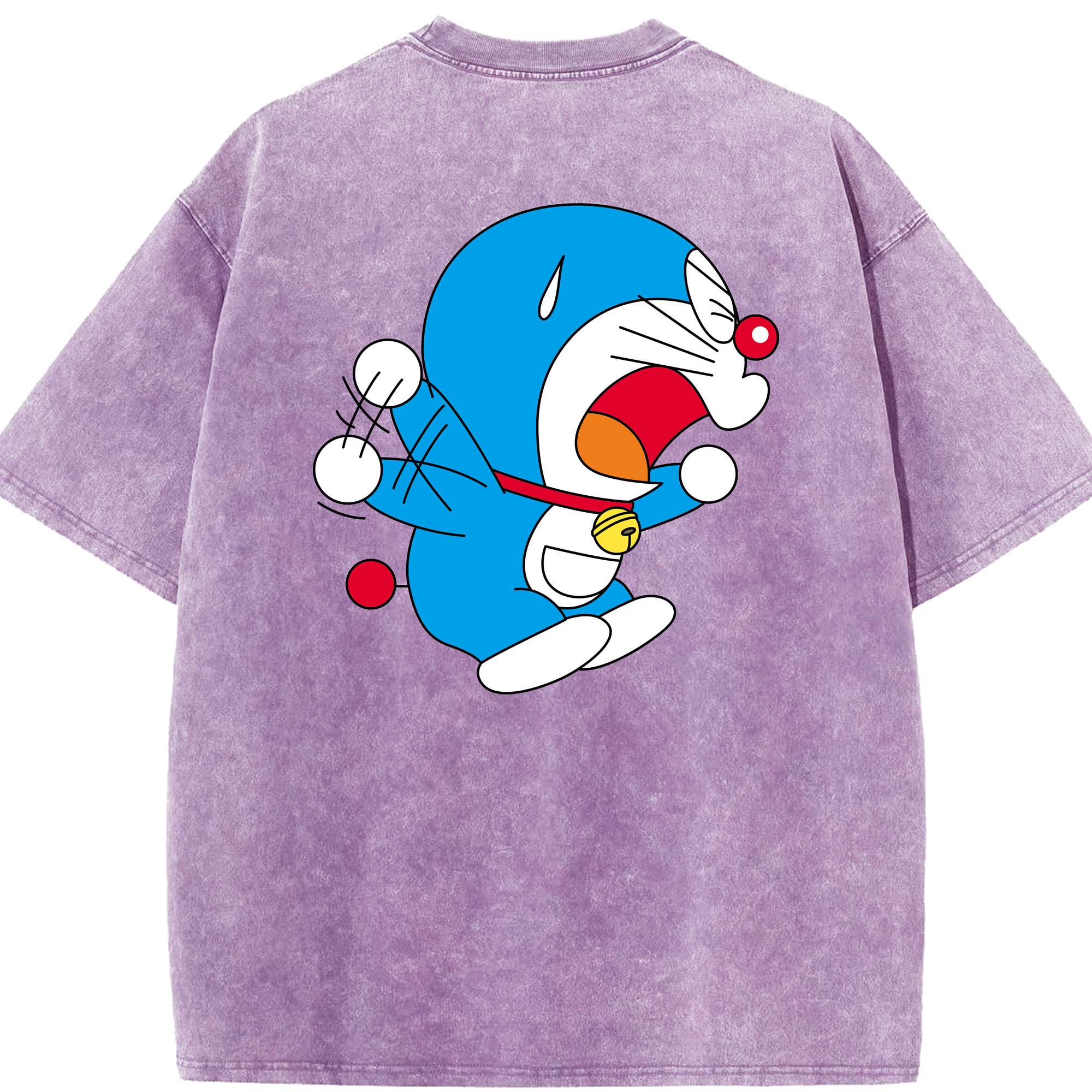 （画像用） ドラえもん Doraemon 綿100% ヴィンテージ風 半袖Tシャツ（背面プリント）