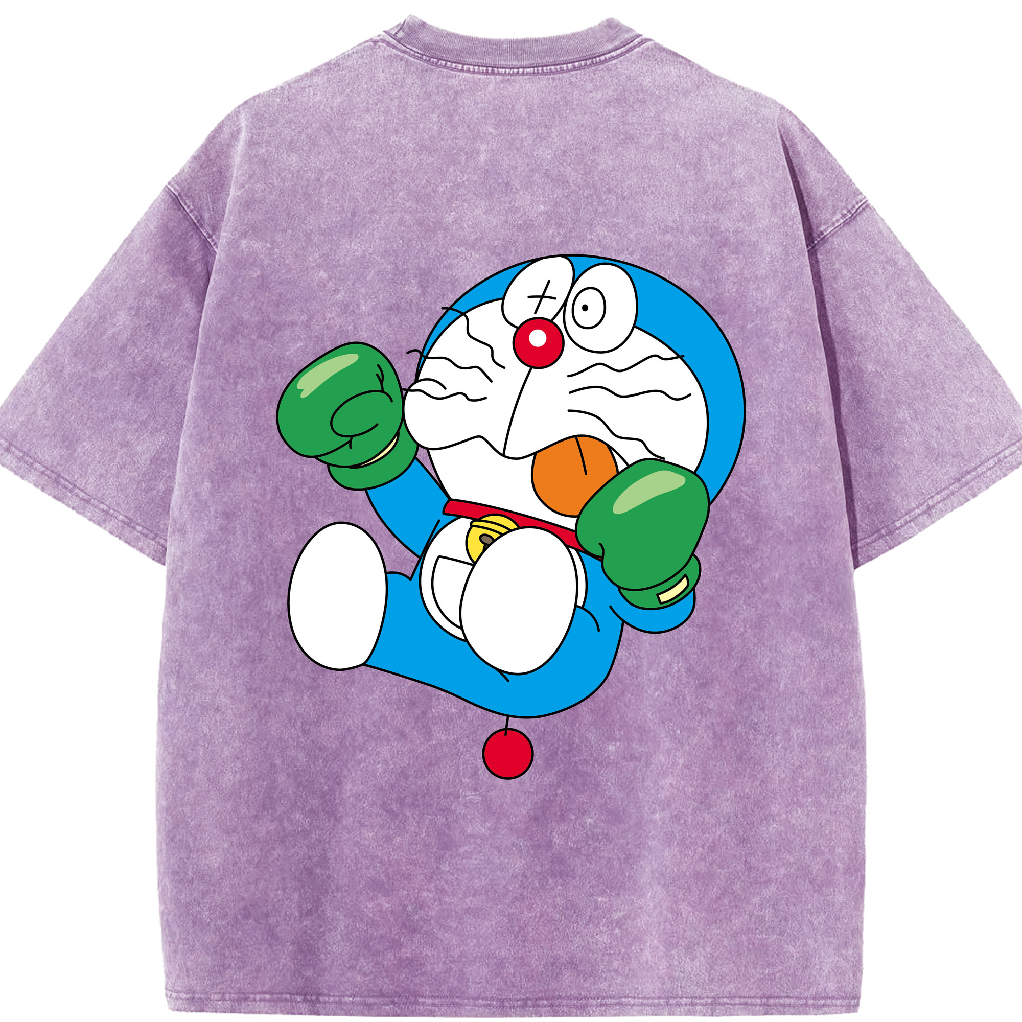 （画像用） ドラえもん Doraemon 綿100% ヴィンテージ風 半袖Tシャツ（背面プリント）