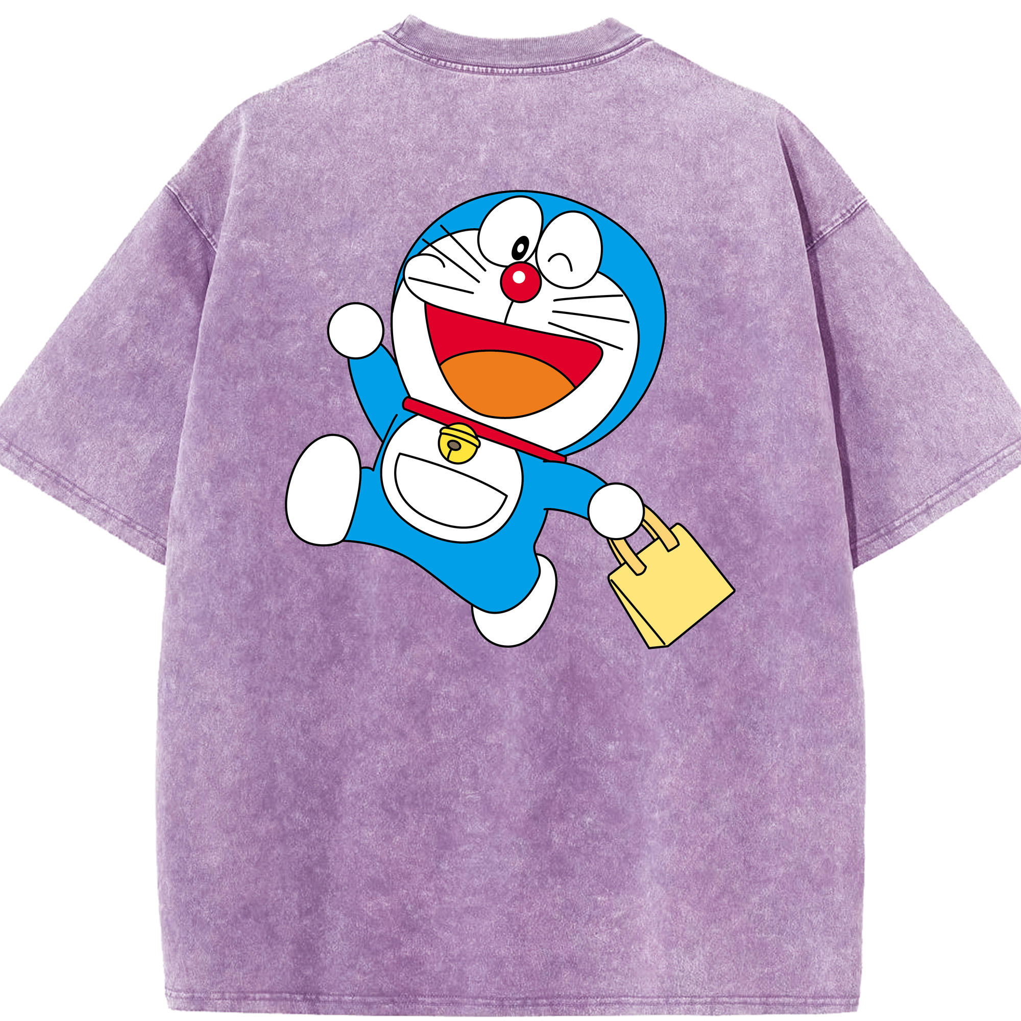 （画像用） ドラえもん Doraemon 綿100% ヴィンテージ風 半袖Tシャツ（背面プリント）