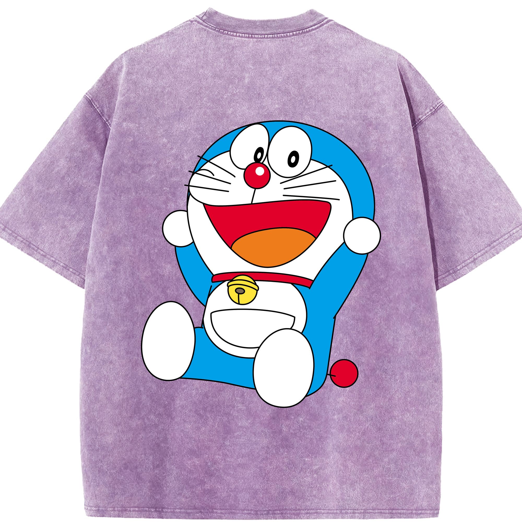 （画像用） ドラえもん Doraemon 綿100% ヴィンテージ風 半袖Tシャツ（背面プリント）